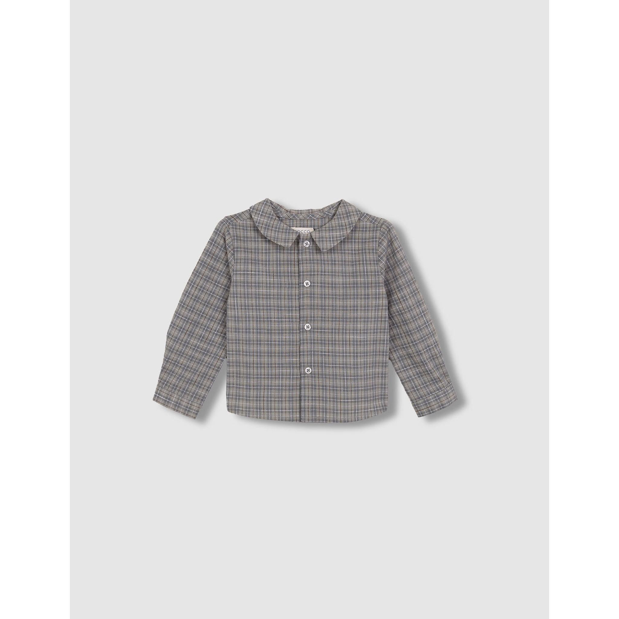 Camisa cuadros verde Baby + Cargo Beige