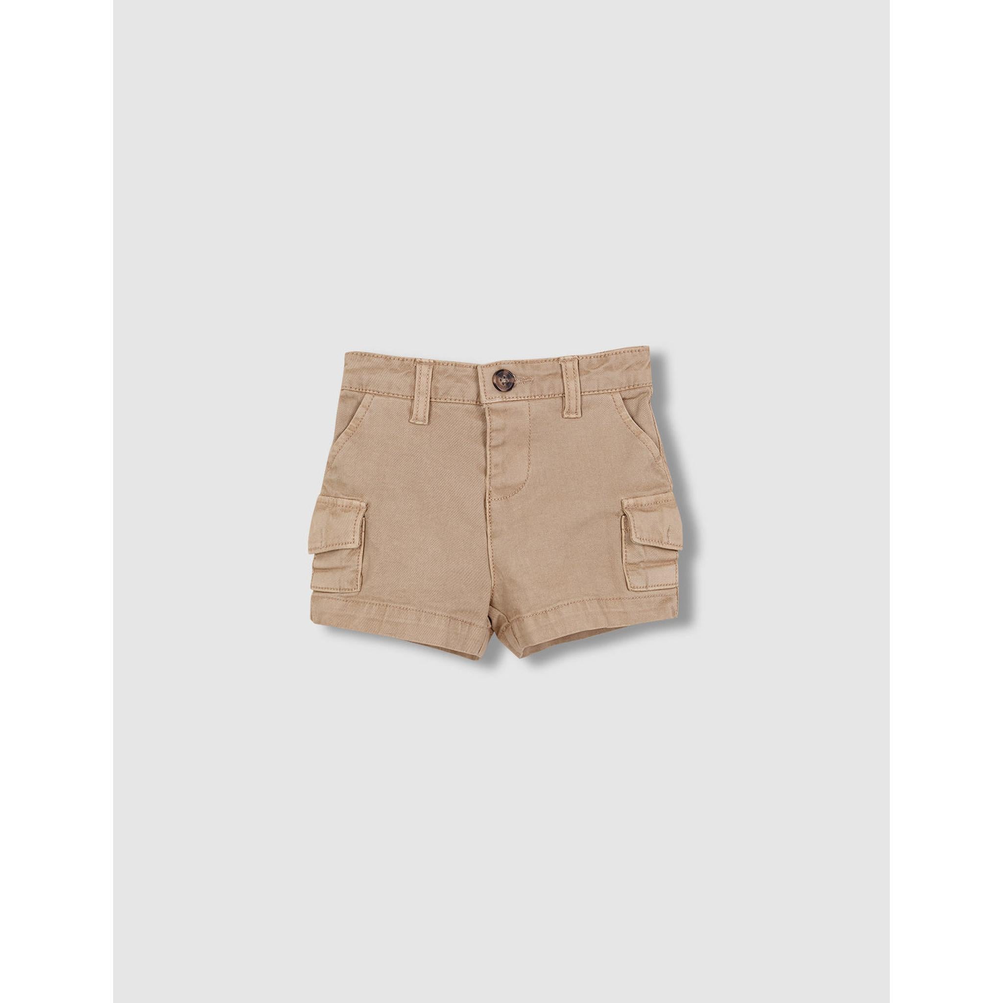 Camisa cuadros verde Baby + Cargo Beige