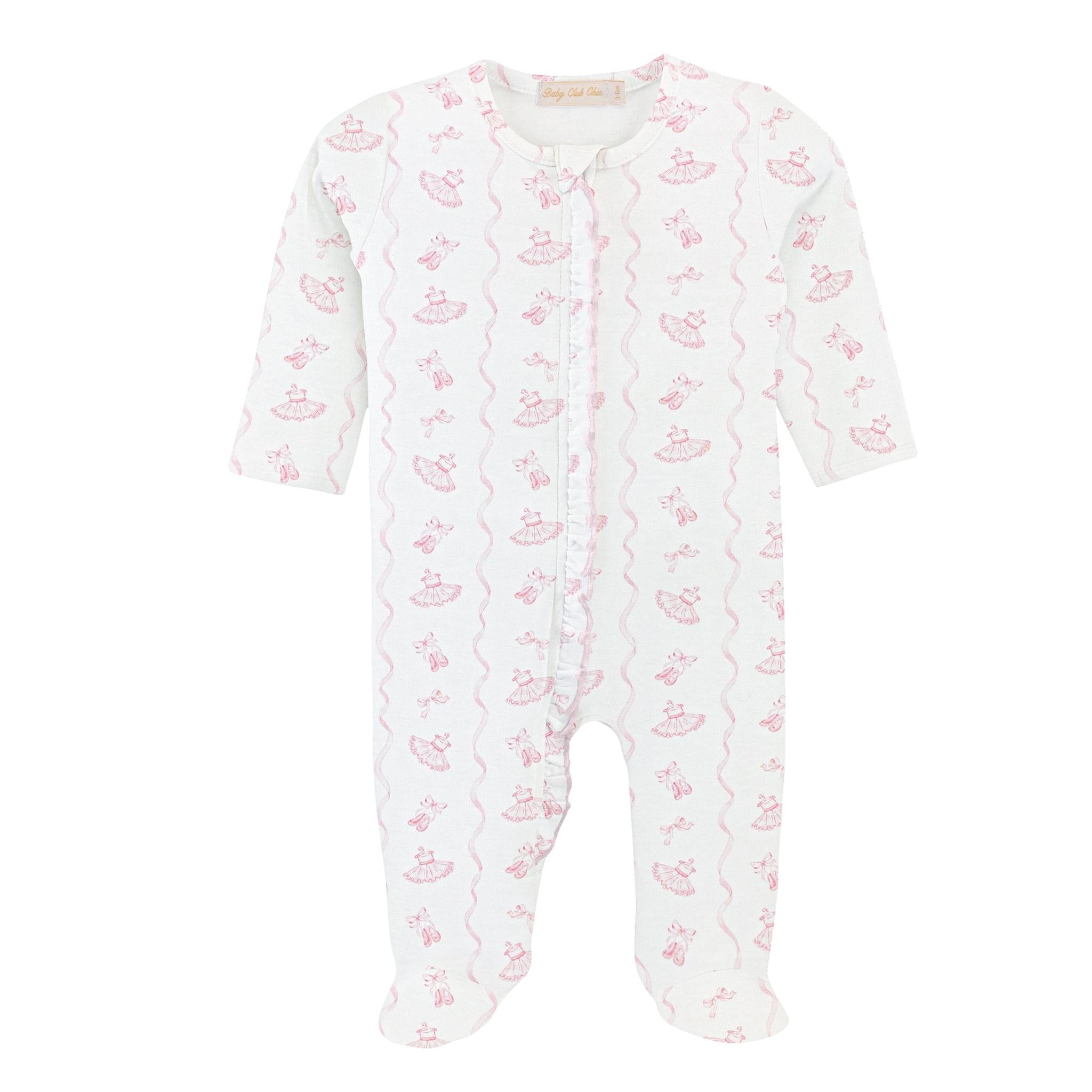 Sugarplum Steps Zipper Footie