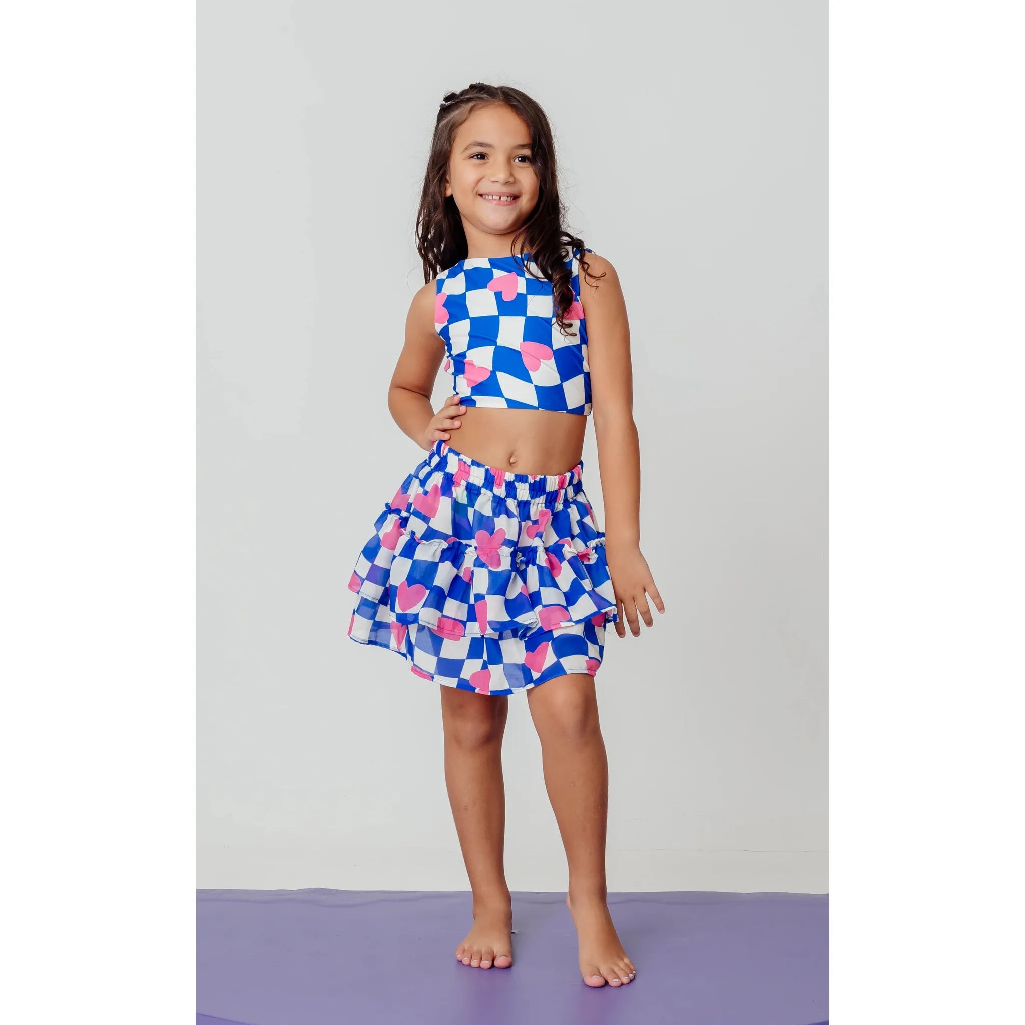 KIDS ruffled skirt Funky Blue