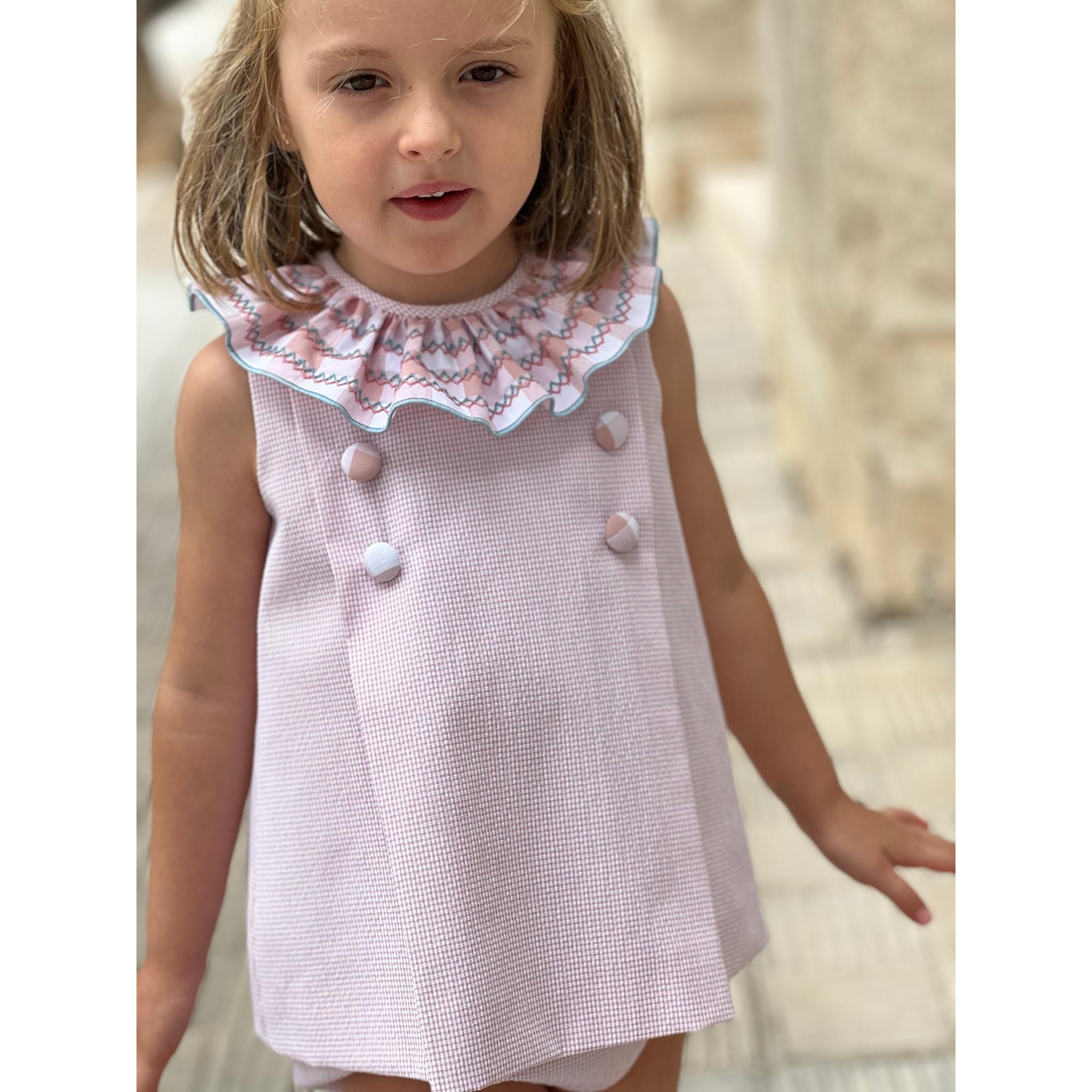 MIcro Vichy Smocked Dress