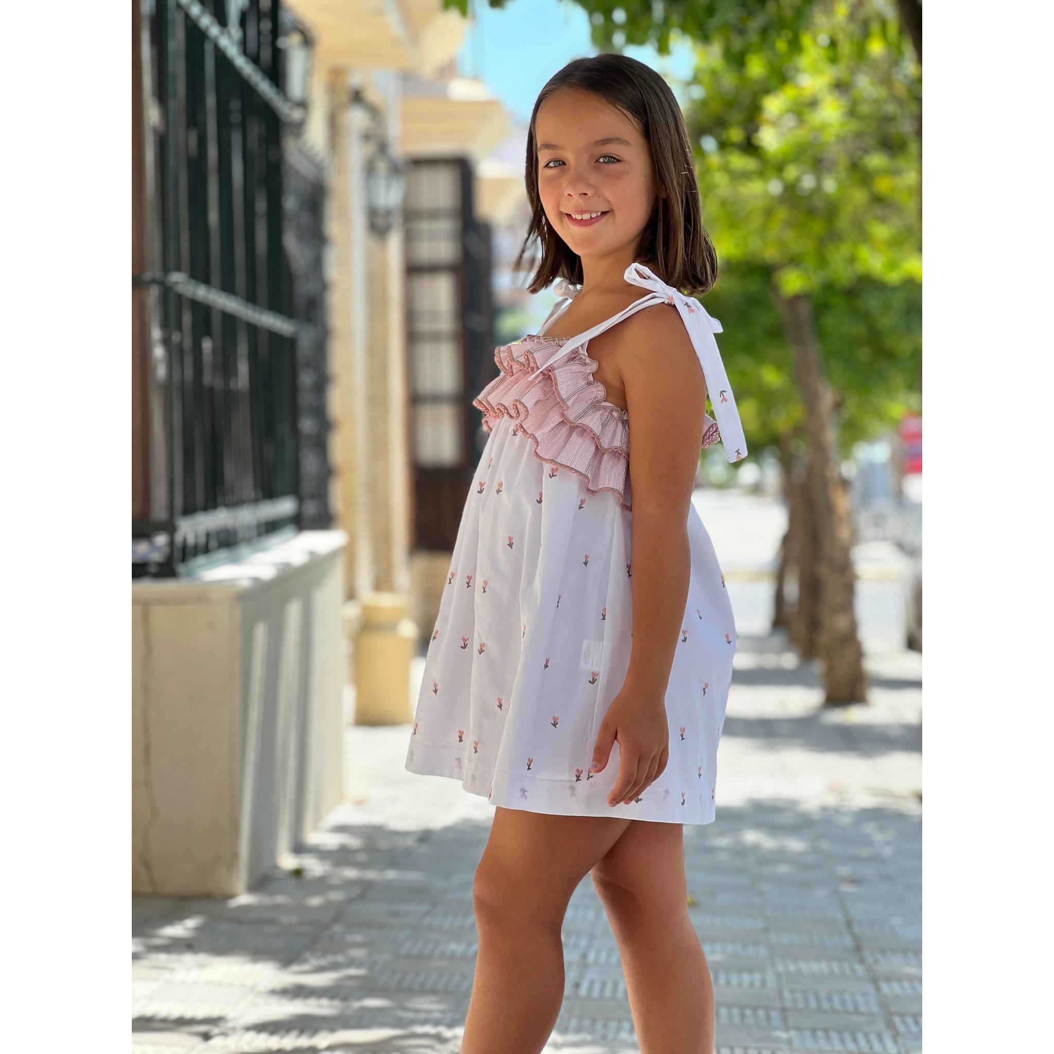 Embroidered Tulip Dress