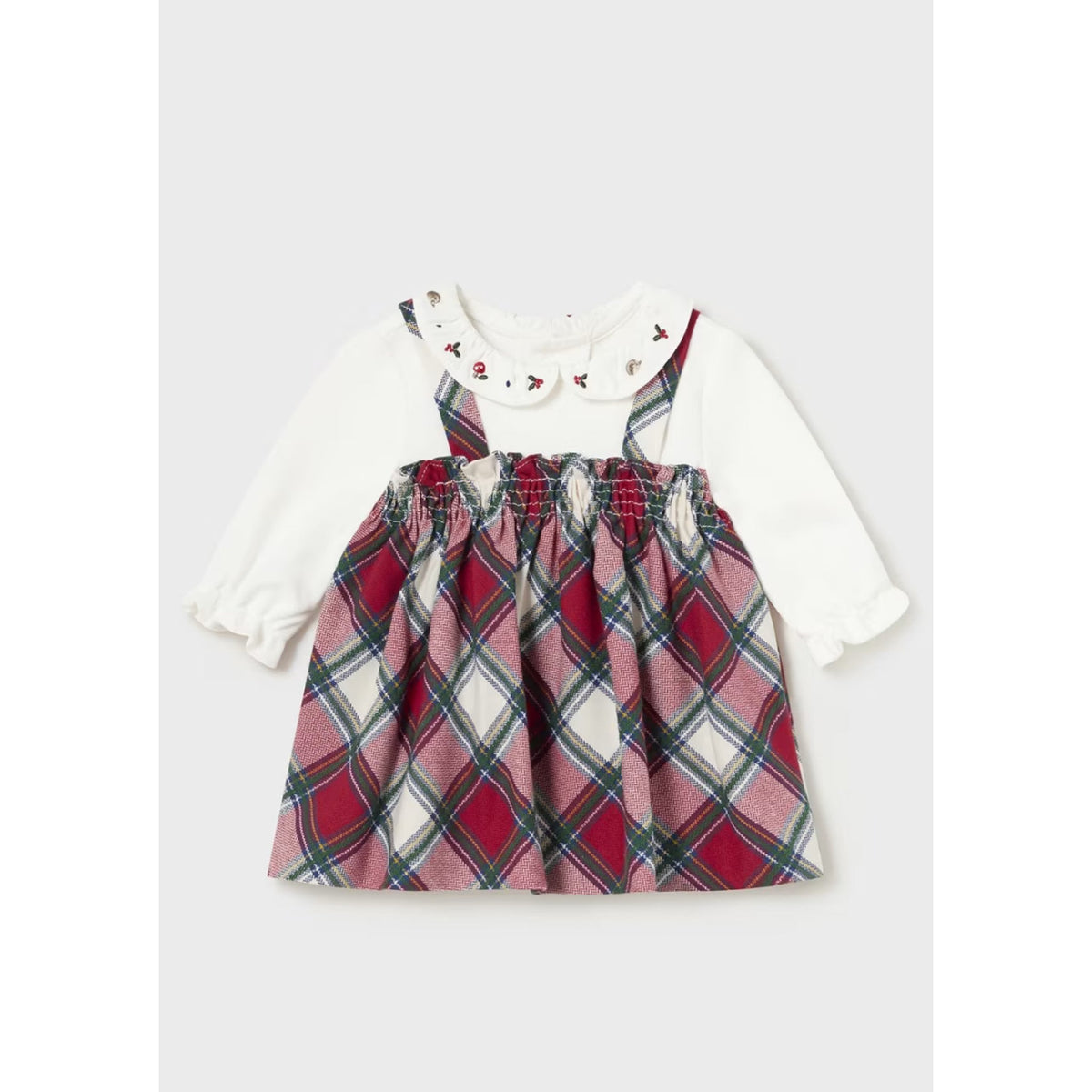 Girl Checked Romper Dress