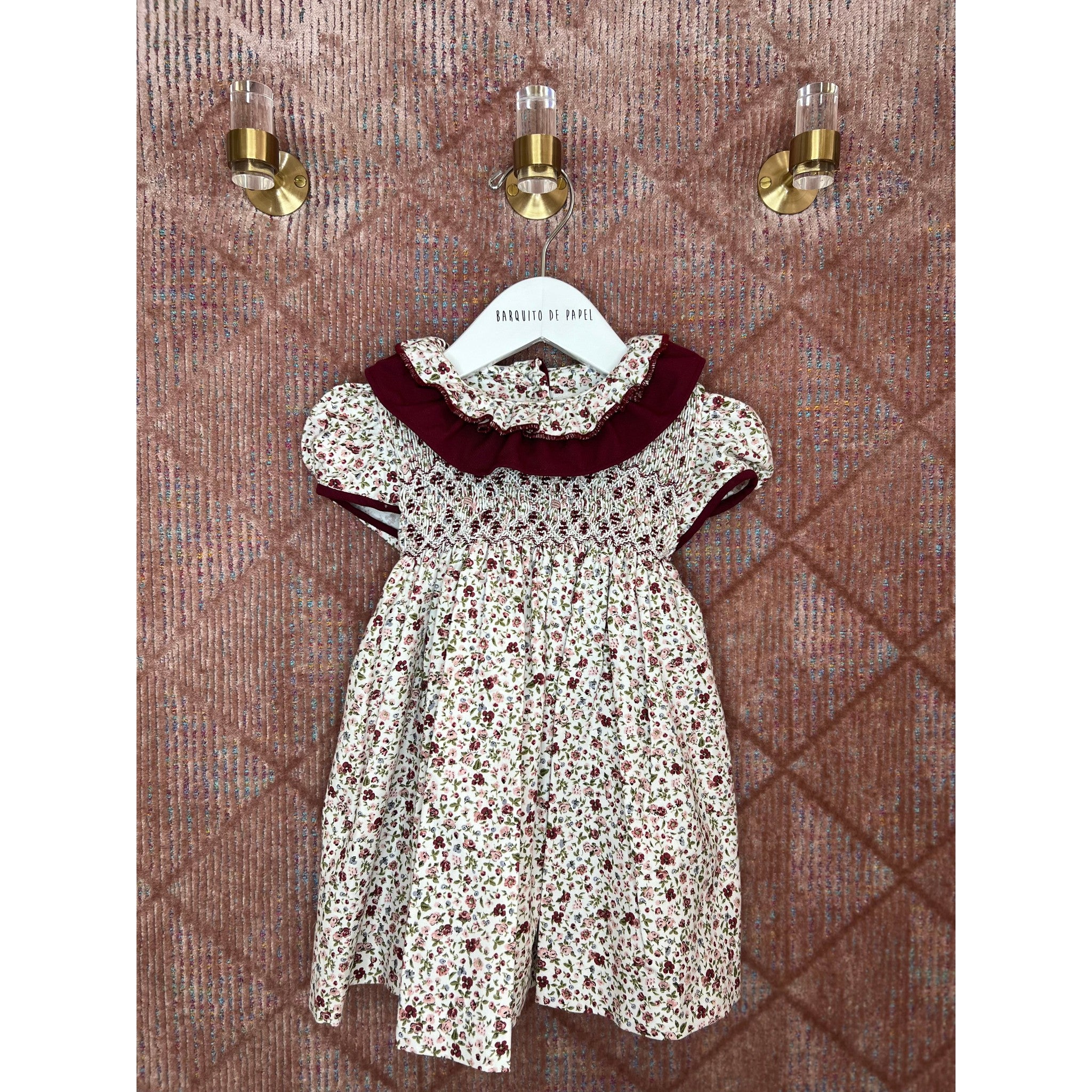 Pomegranate Smocked Dress