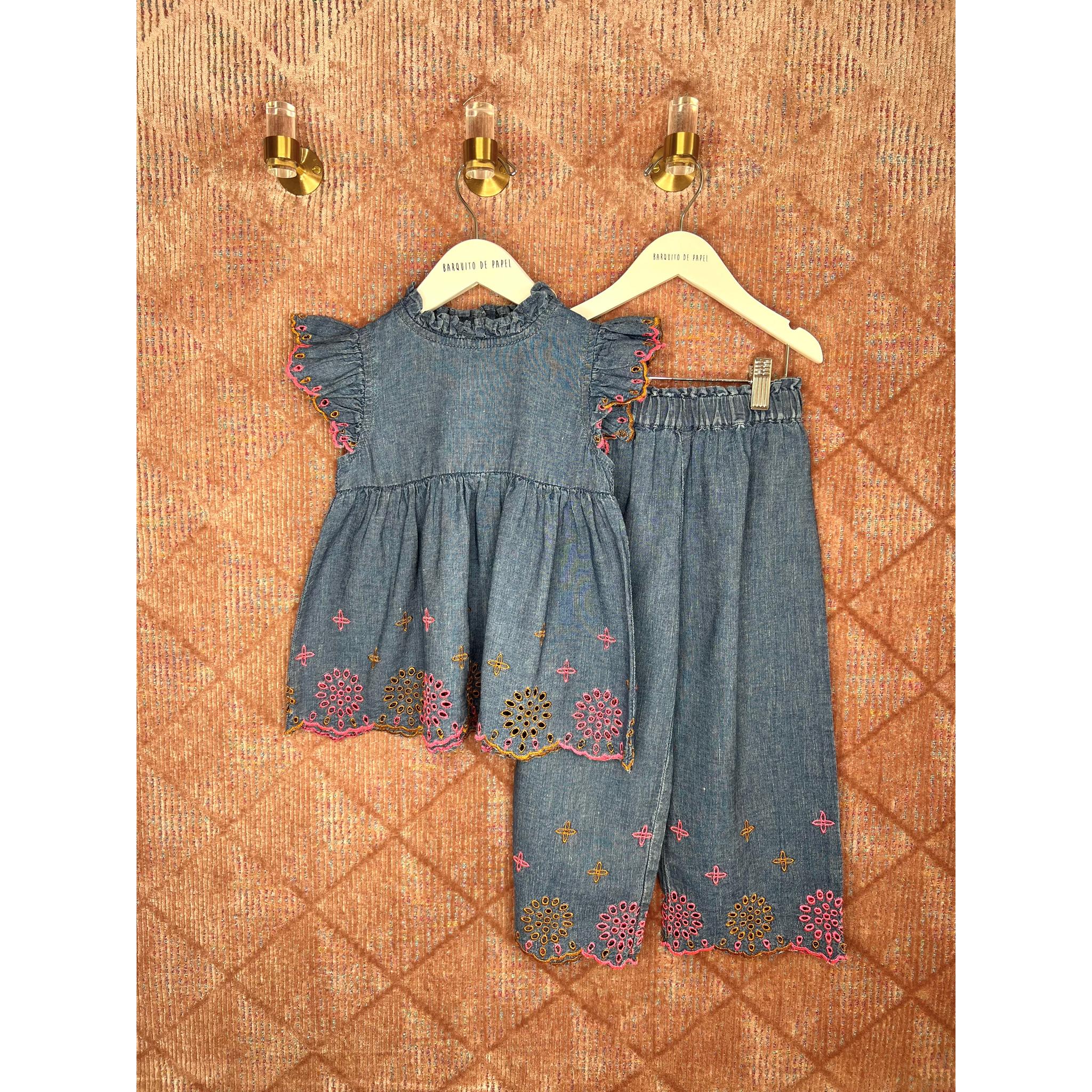 Havana Embroidered Denim Set
