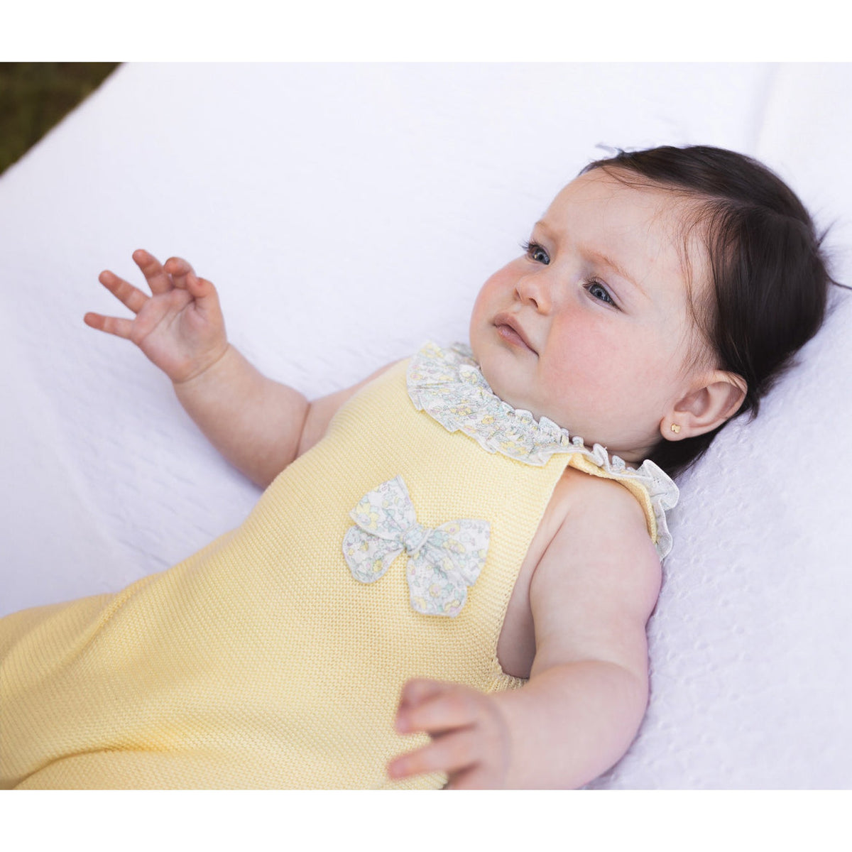 Yellow Knit Romper Aleli