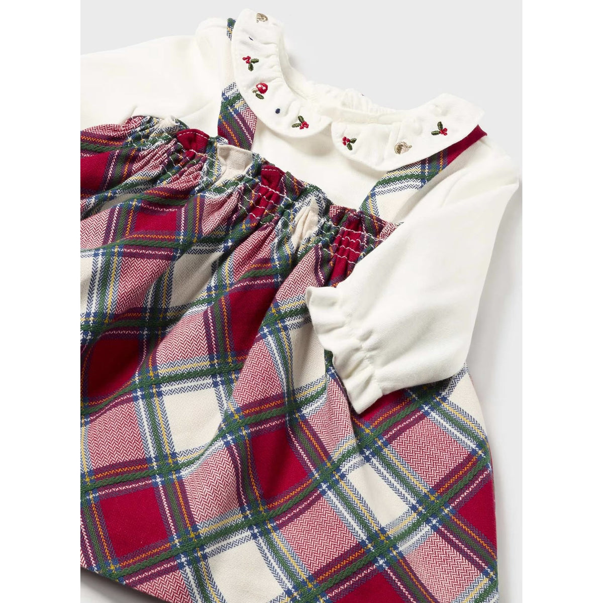Girl Checked Romper Dress