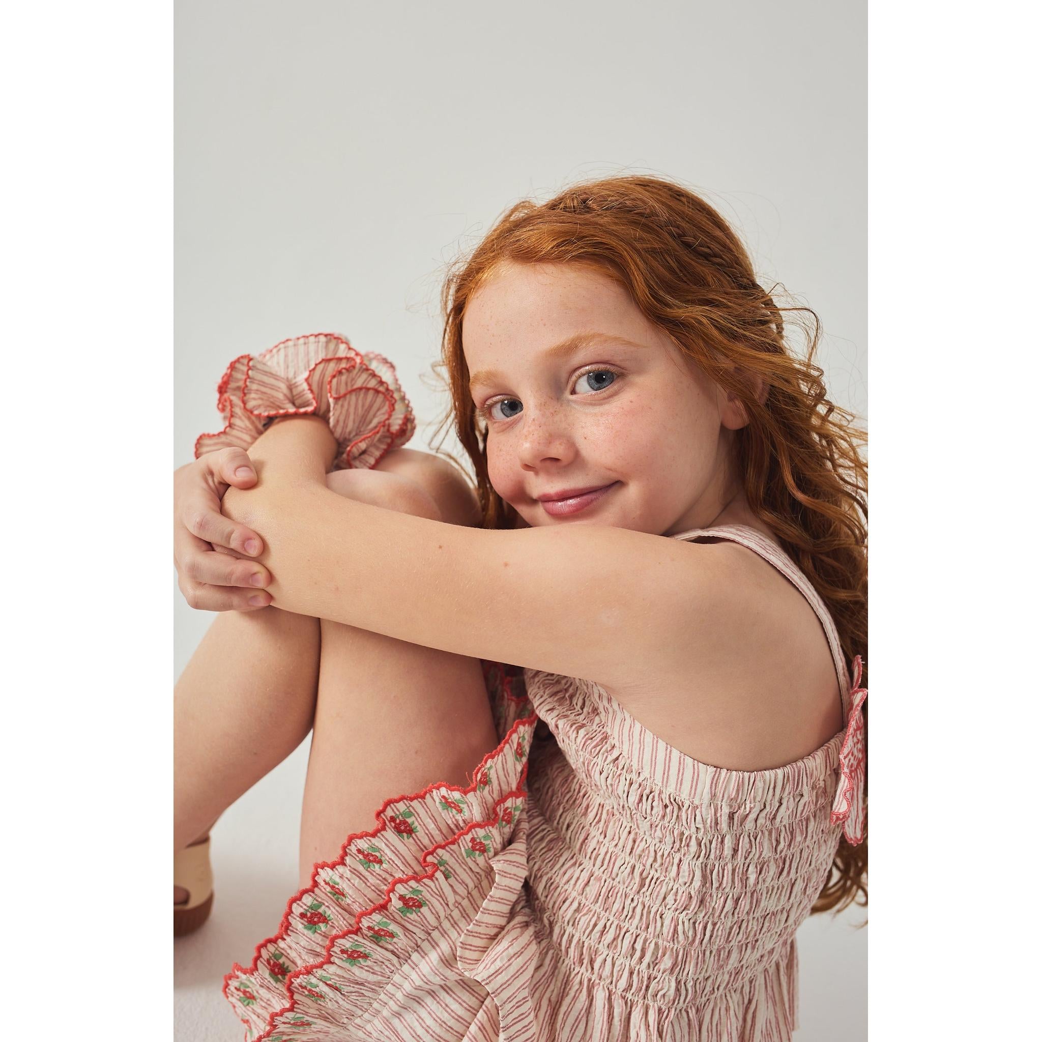 JOSEPHINE PEPLUM AND REMI RUFFLED HEM SKORTS WITH BOTANICAL EMBROIDERY