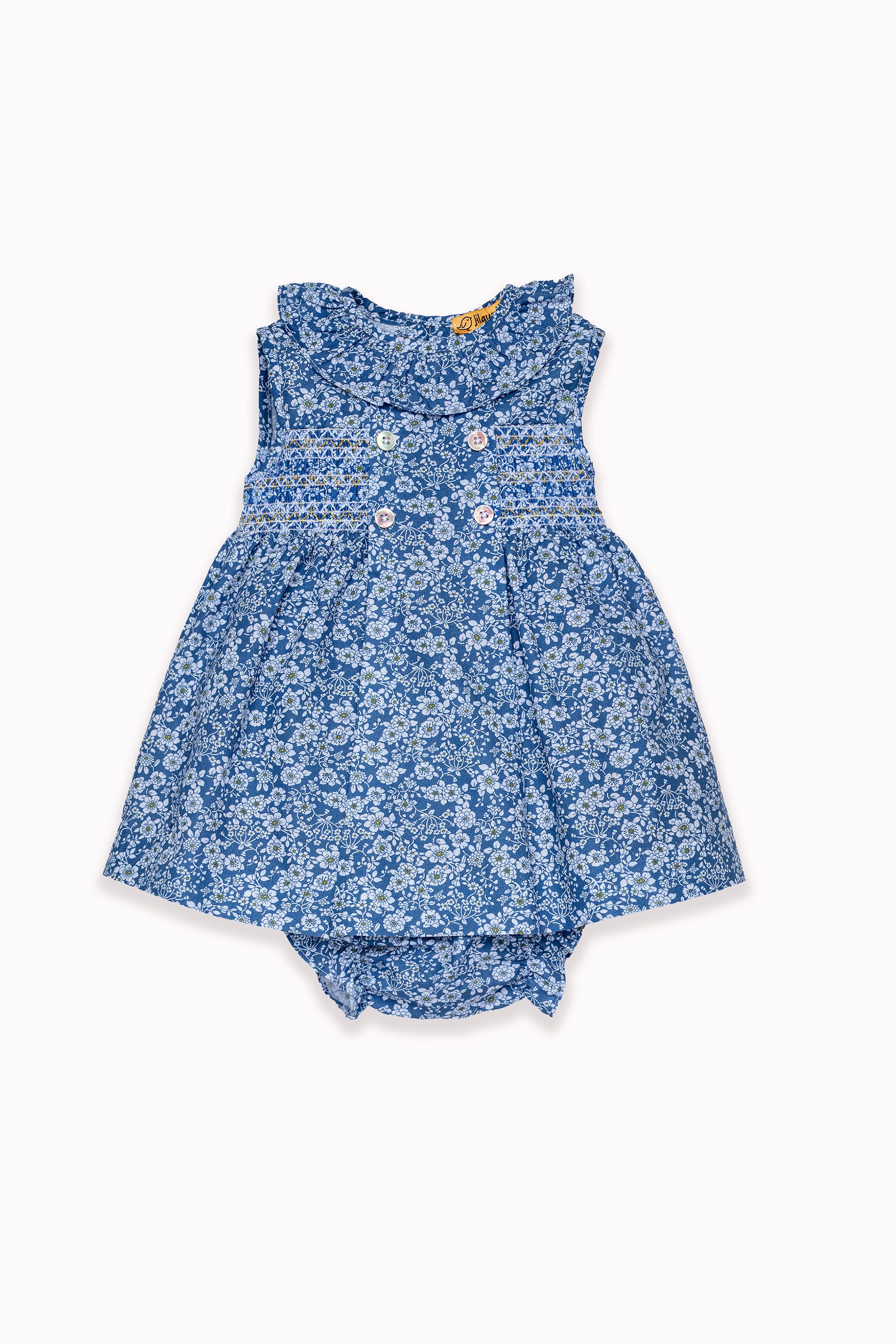 Flor Azul Smocked Dress