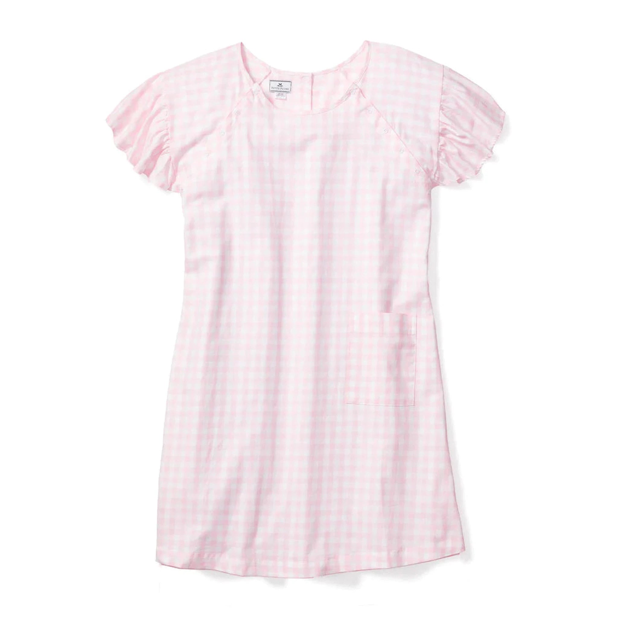 Women's Pink Gingham Hospital Gown