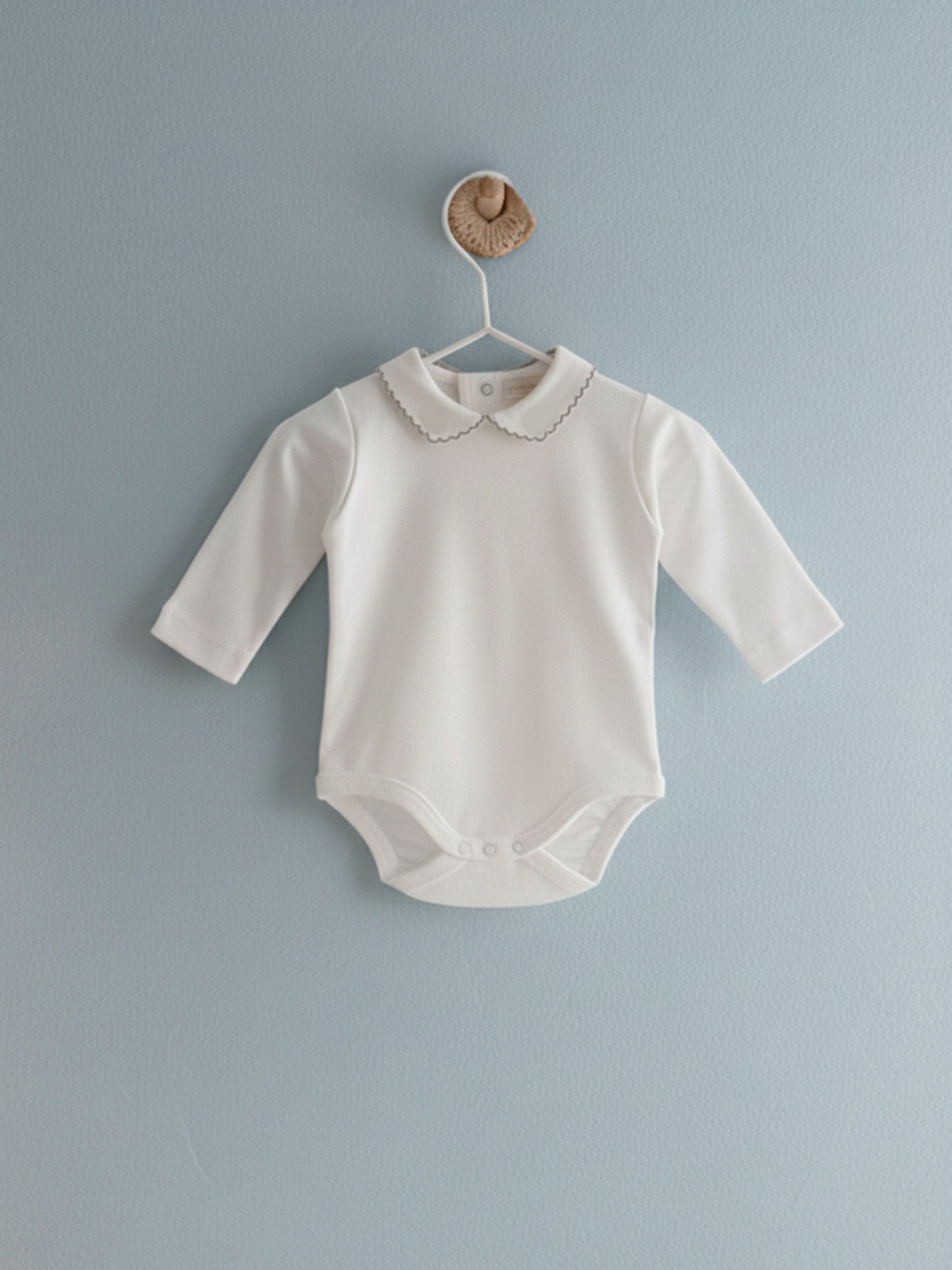 Long-sleeved V-neck bodysuit