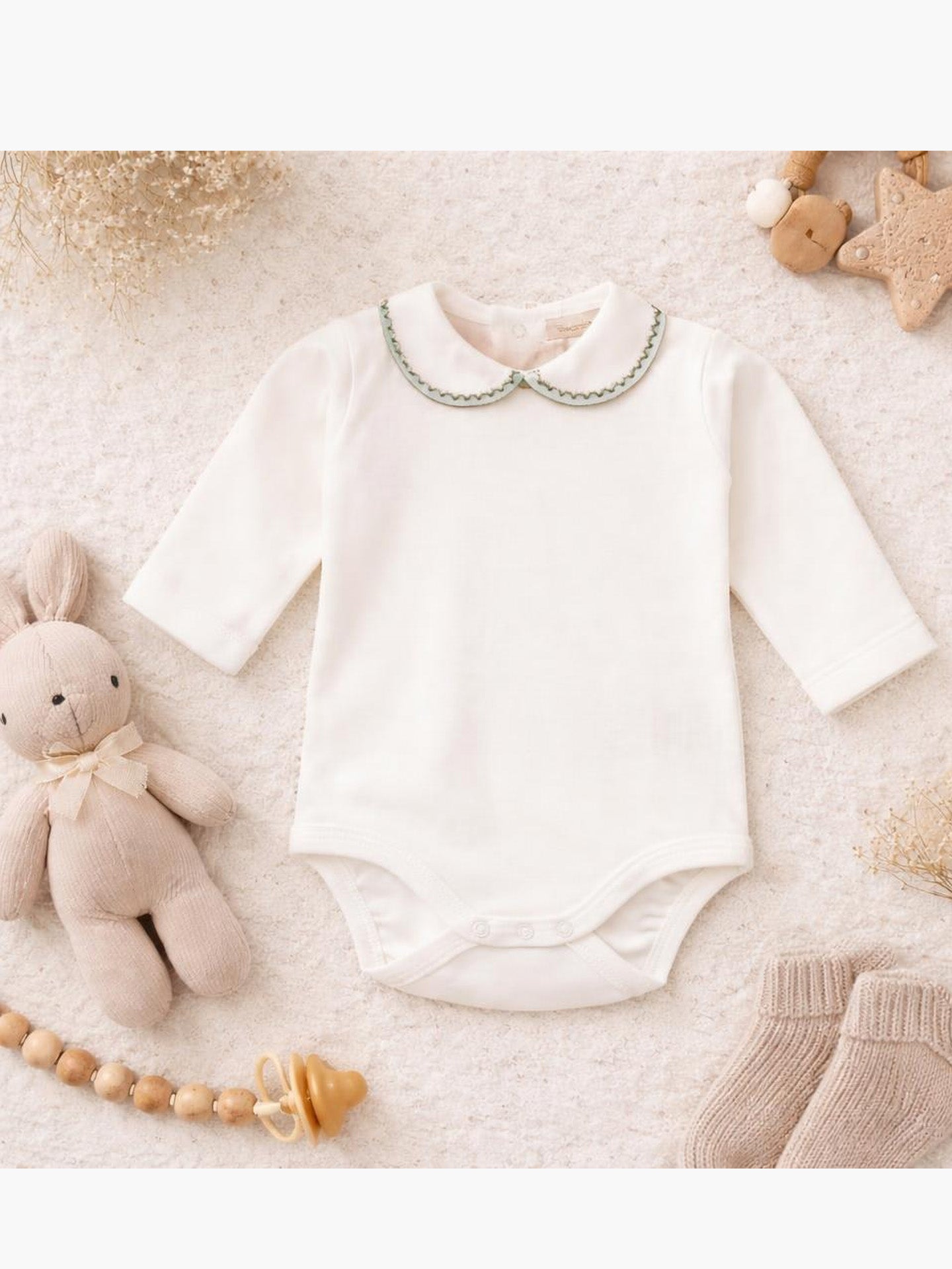 DOTS Long-sleeved round neck bodysuit