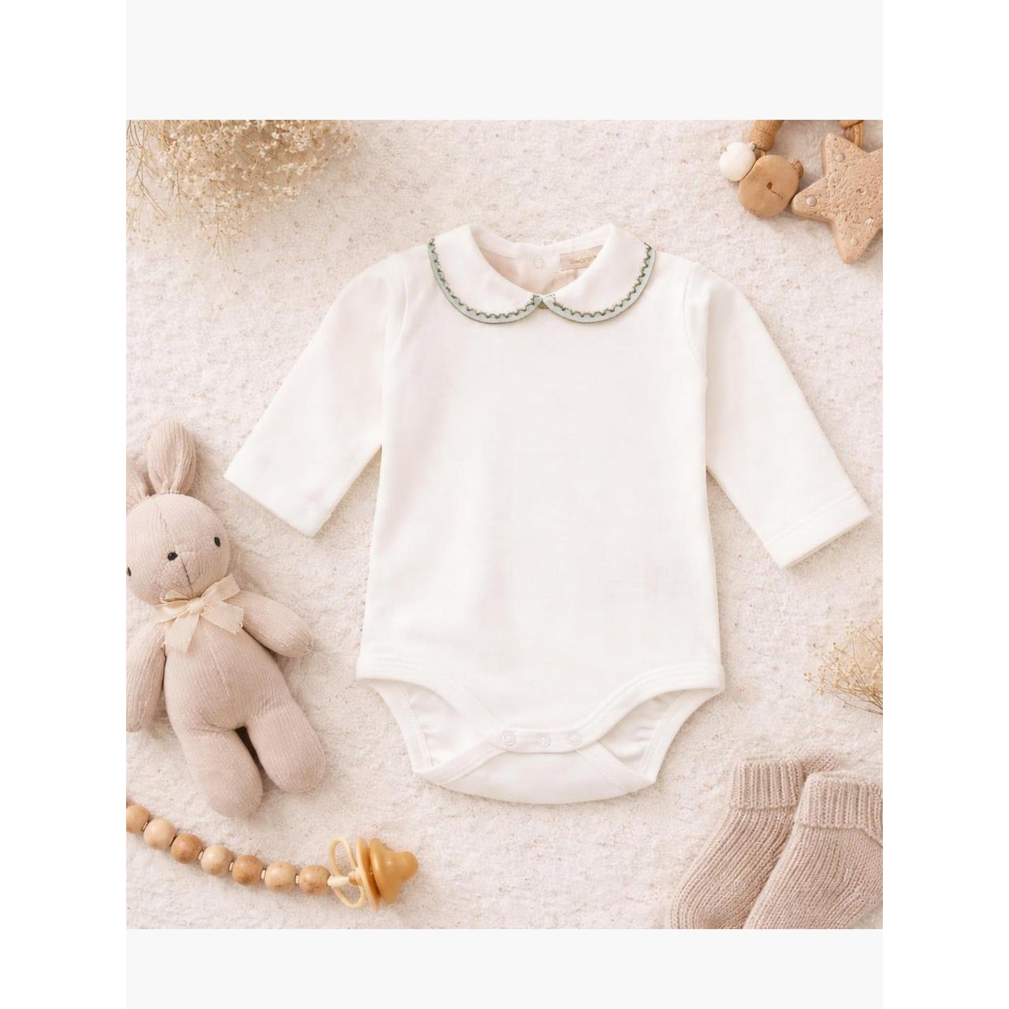 DOTS Long-sleeved round neck bodysuit