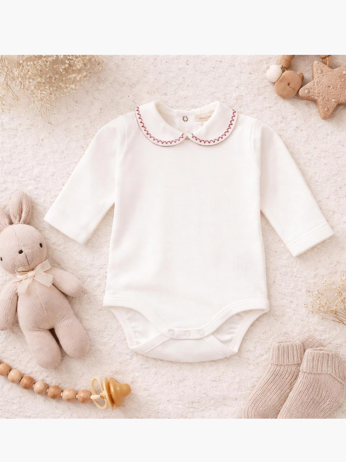 ZIGZAG Long-sleeved round neck bodysuit