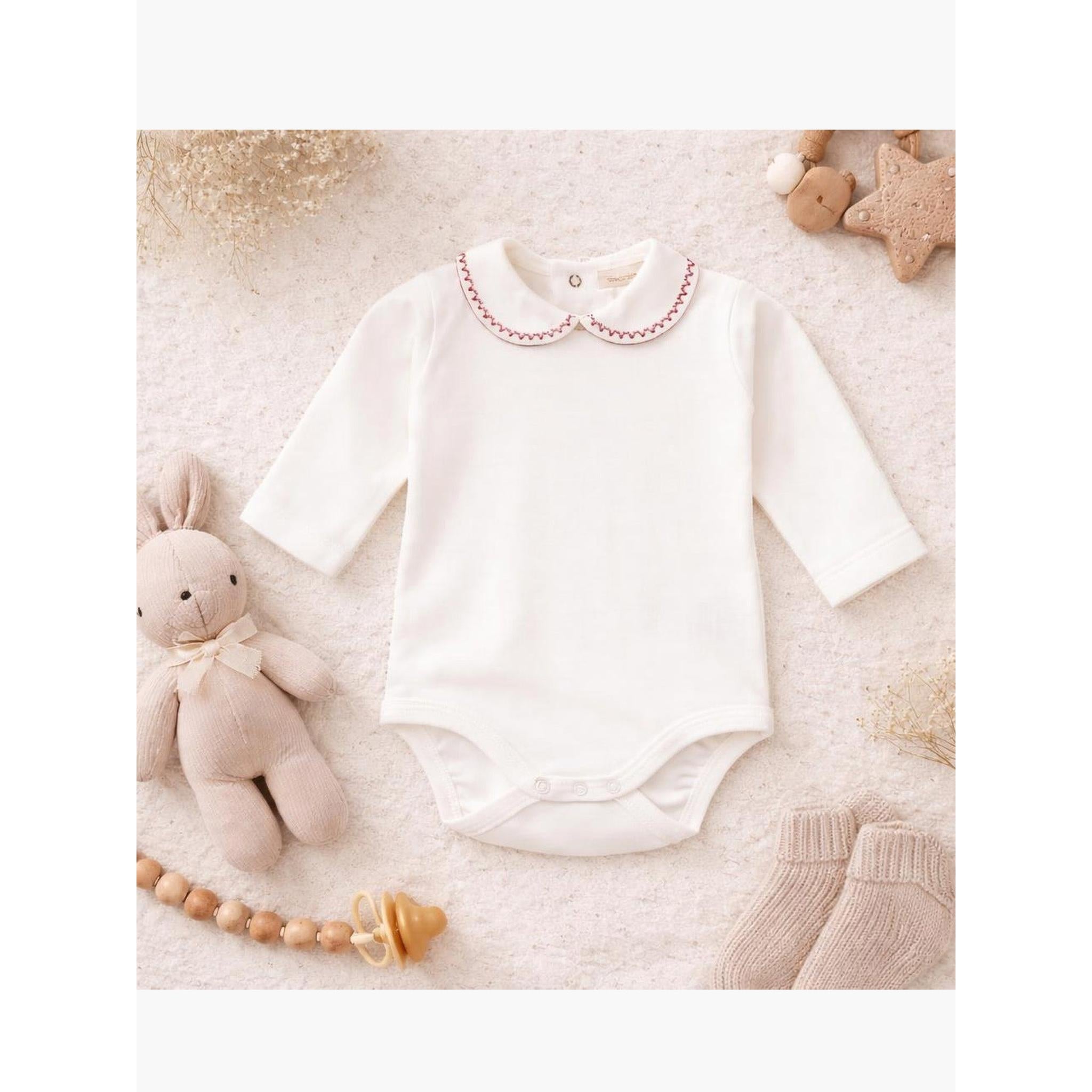 ZIGZAG Long-sleeved round neck bodysuit
