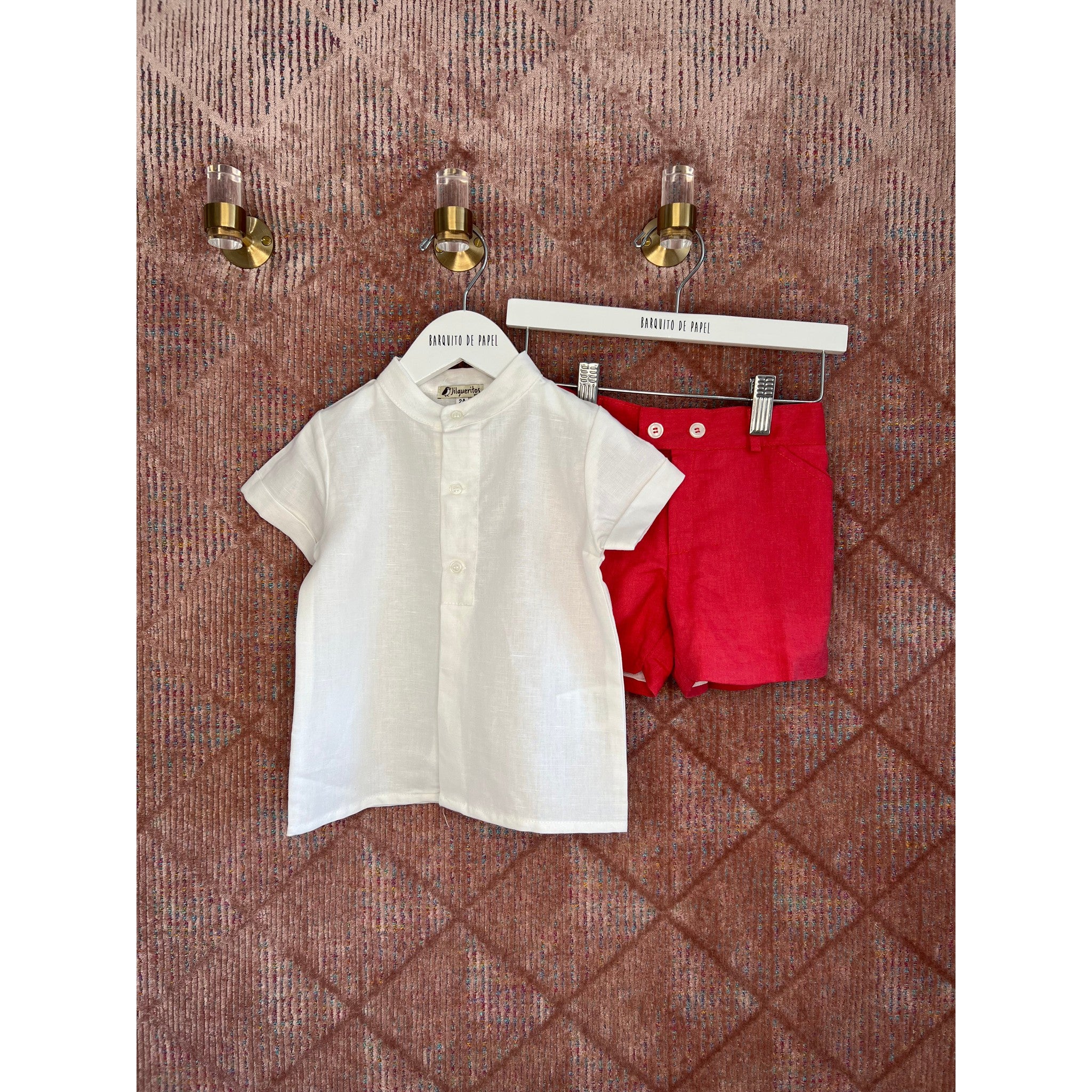 Papavero Linen Short Set