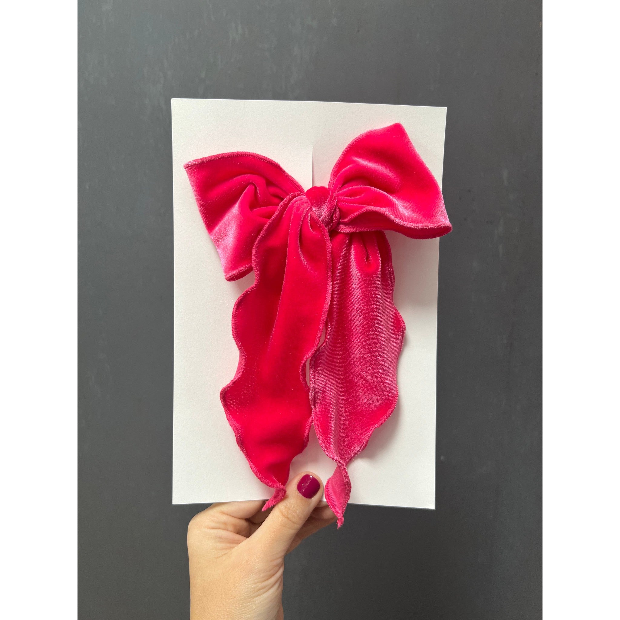 Valentines Velvet Fay Large Bow - Several Colors