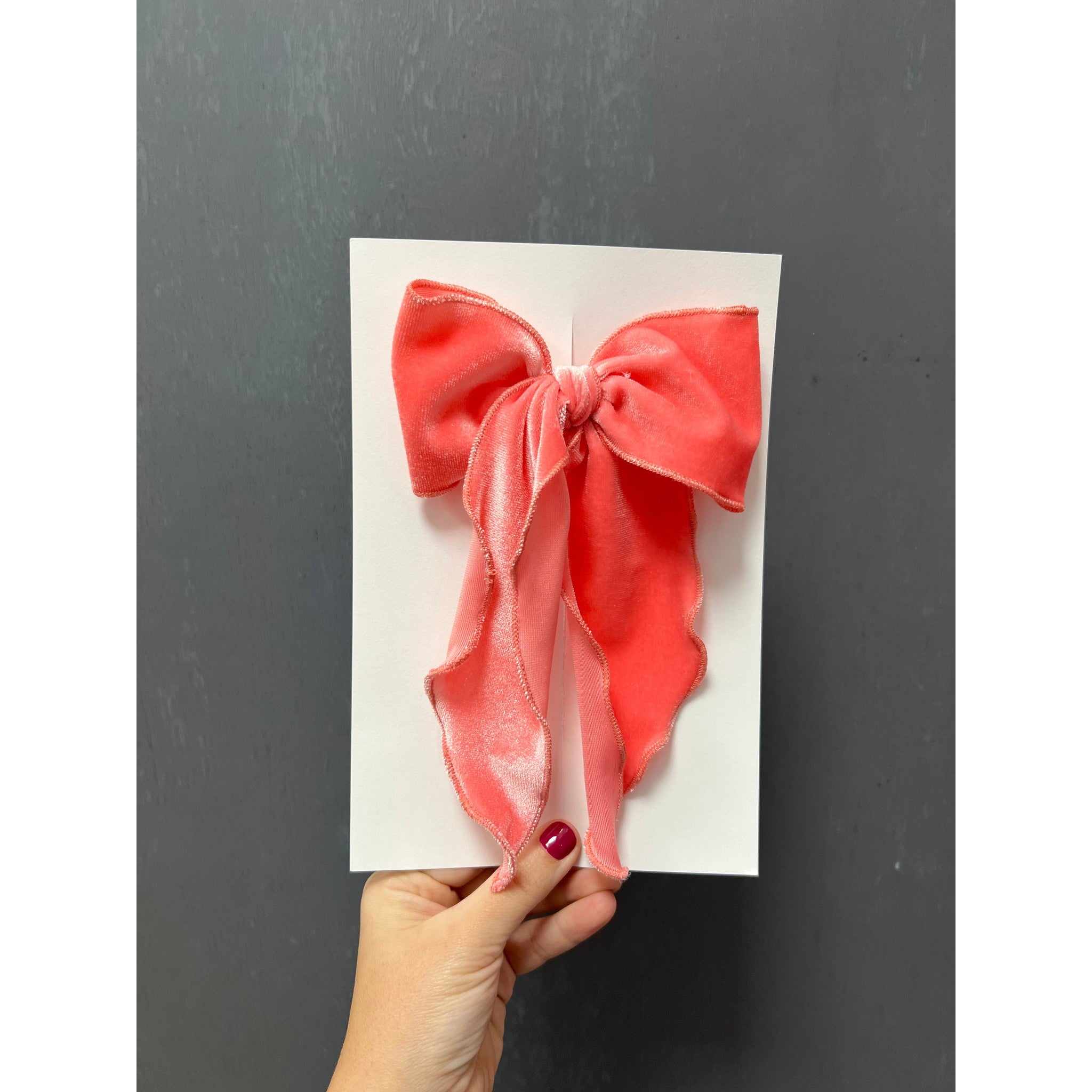 Valentines Velvet Fay Large Bow - Several Colors