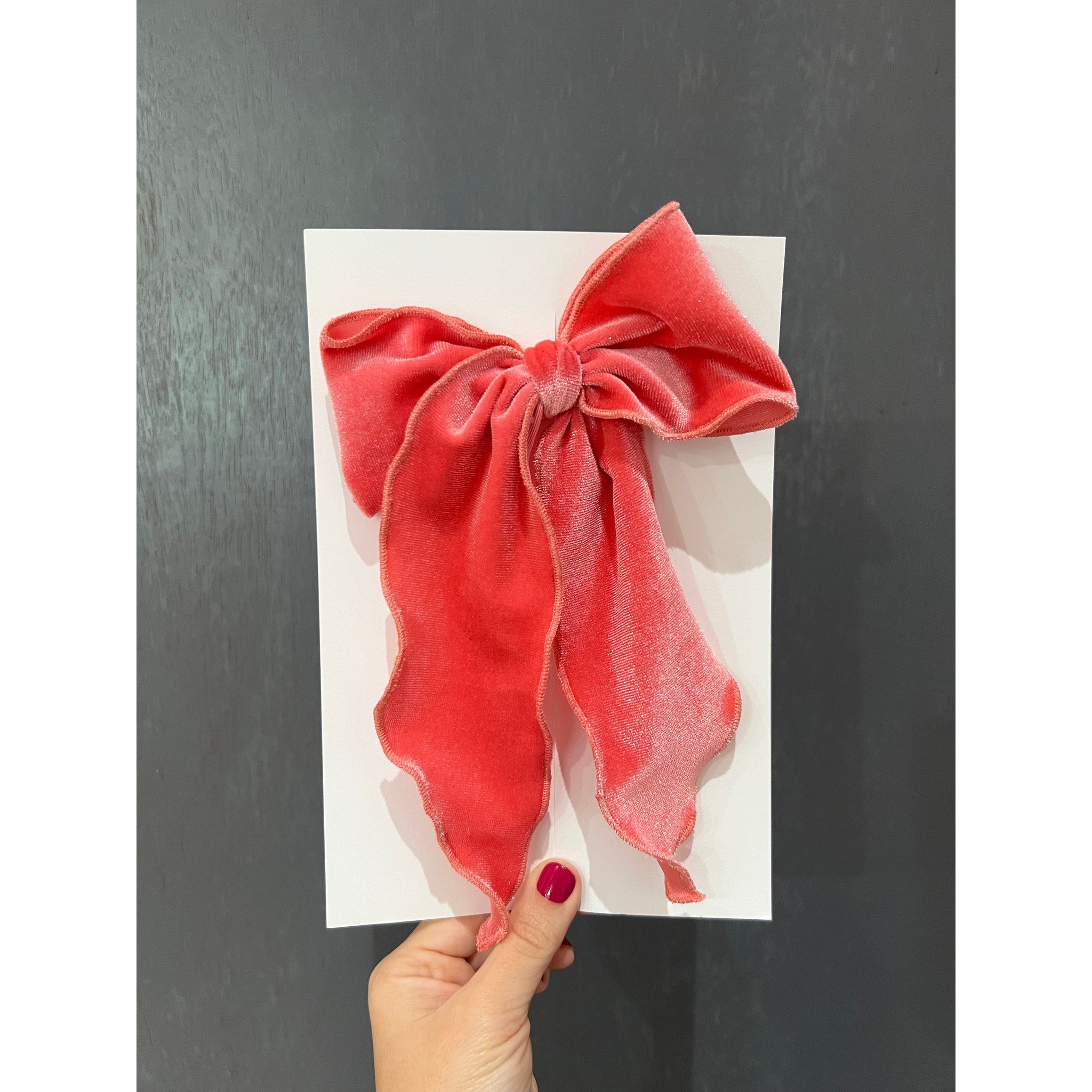 Valentines Velvet Fay Large Bow - Several Colors