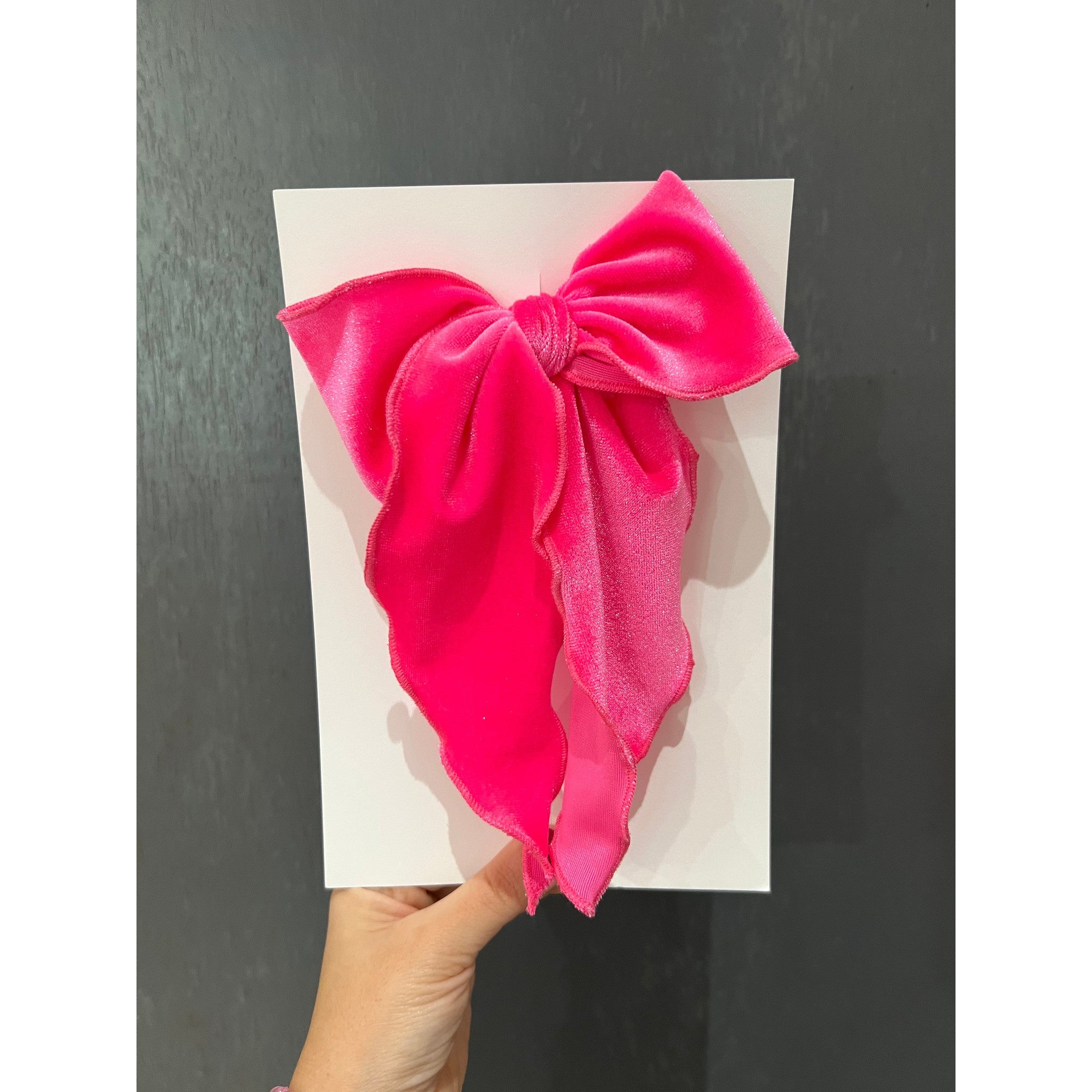 Valentines Velvet Fay Large Bow - Several Colors