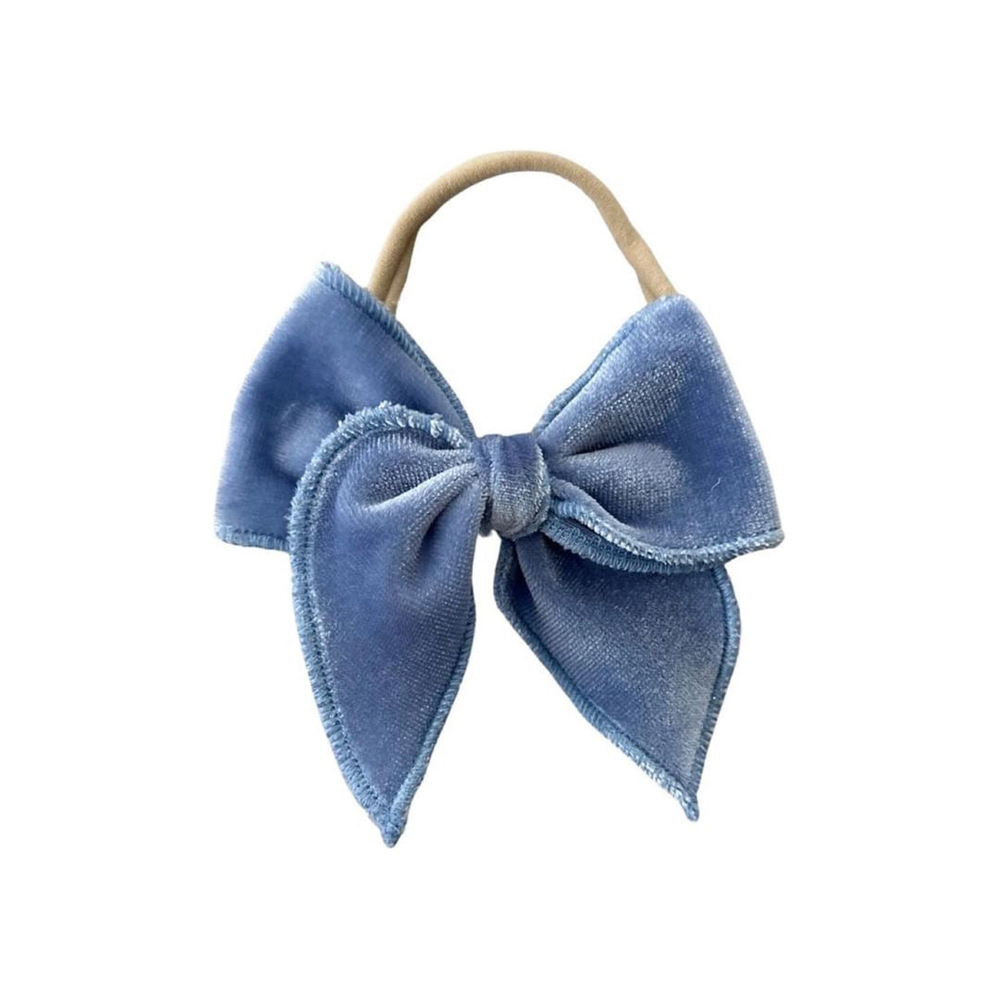 Velvet Fay Small Bow  Headband- Several Colors