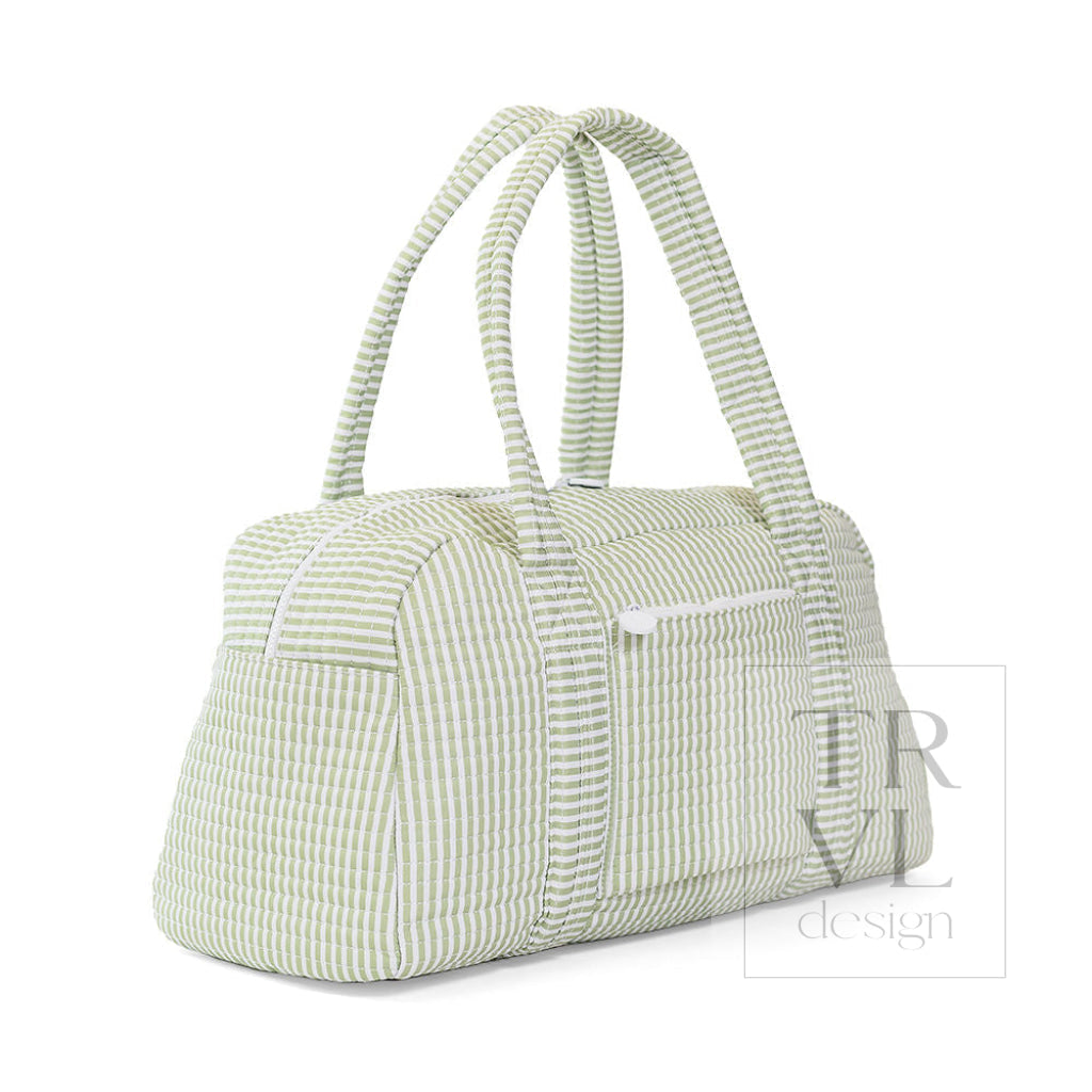 Quilted Grande Duffle - Pimlico Stripe Sage