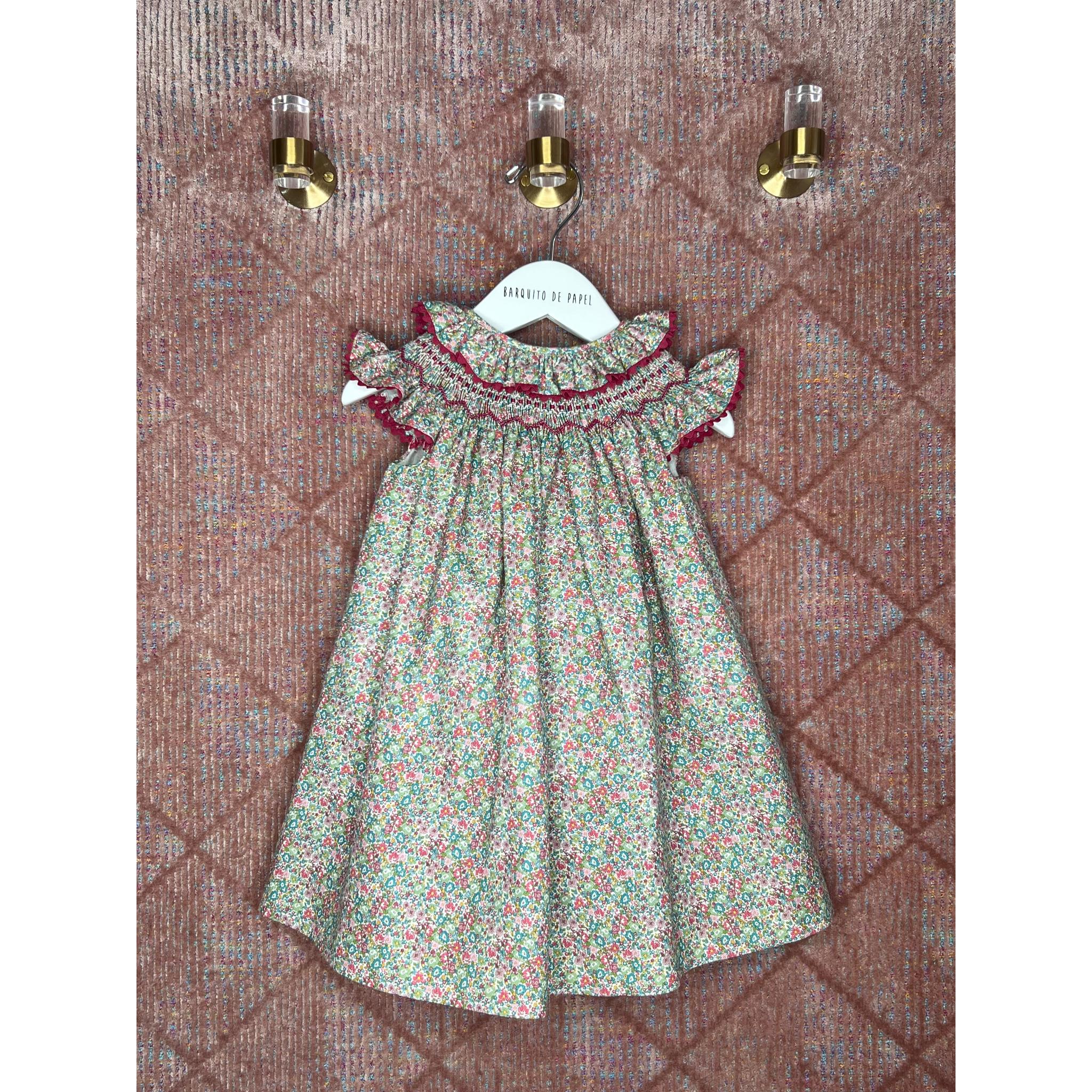 Sarga Vola Aleta Rosa Hand Smocked Dress