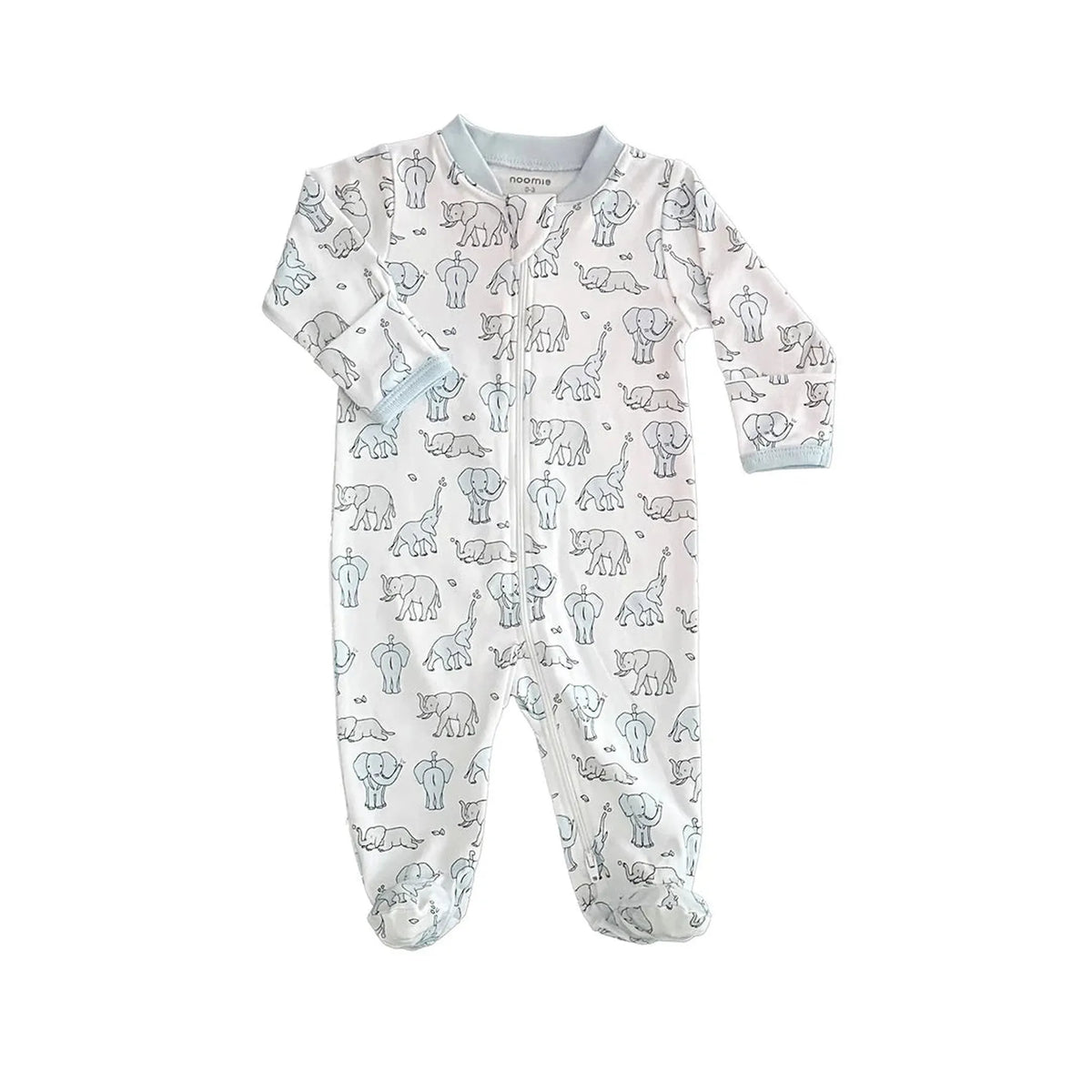 Zipper Footie Elephants