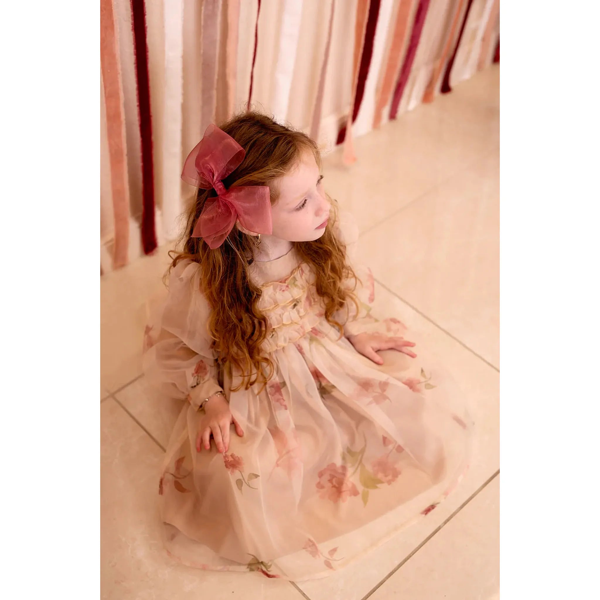 Dahlia Organza Clip  - Several Colors