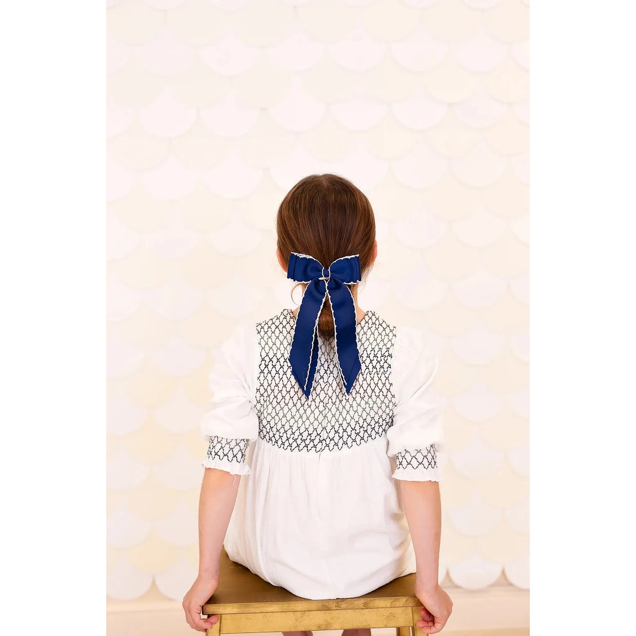 Madeline Small Bow Moonstitch Clip