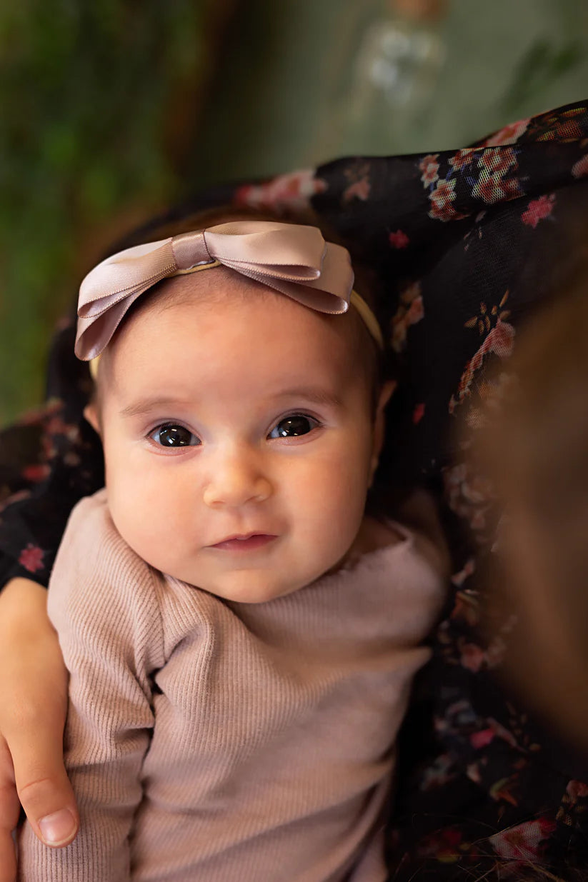 Heather Satin Bow Newborn