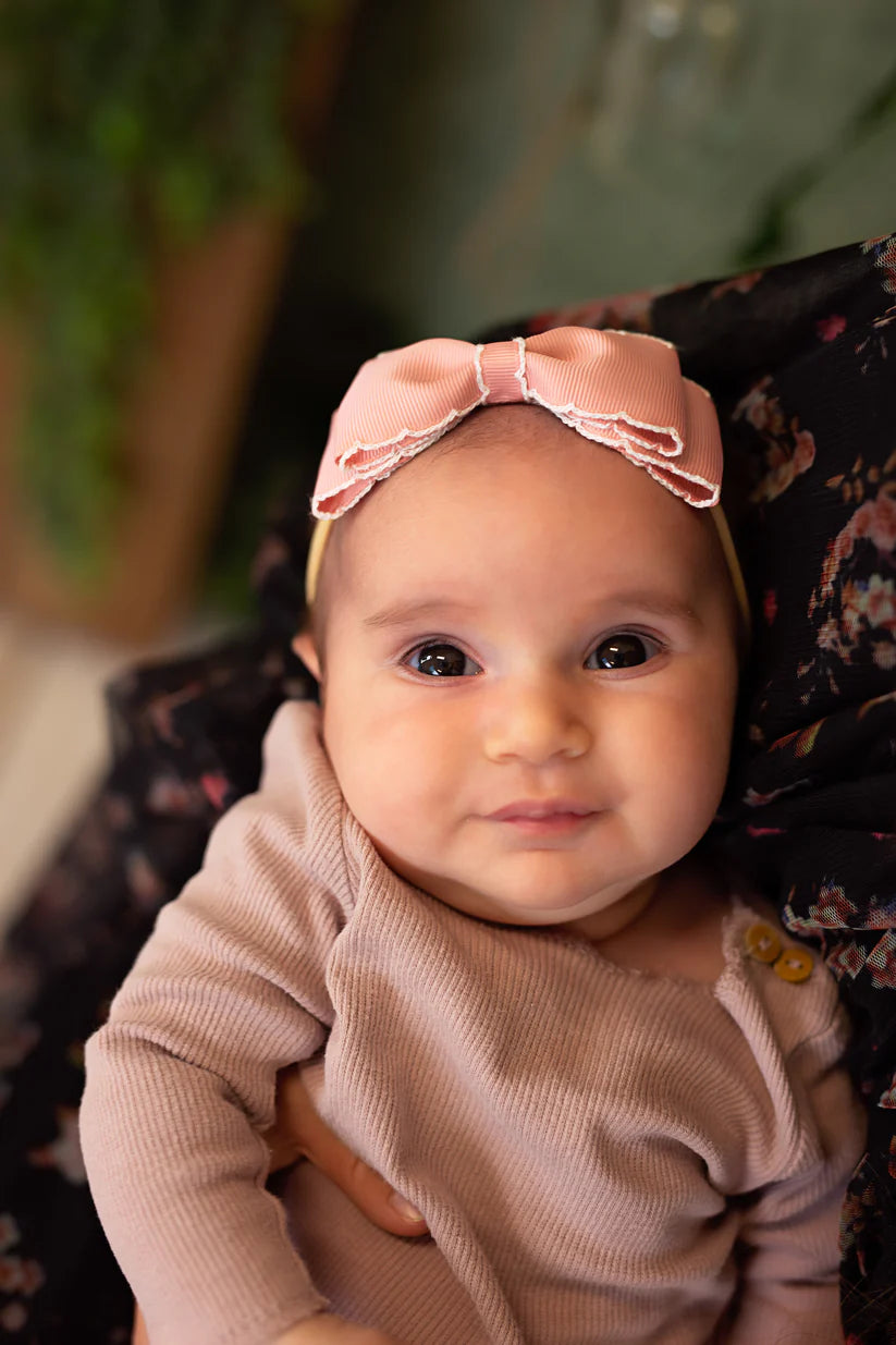 Heather Moonstitch Bow Newborn