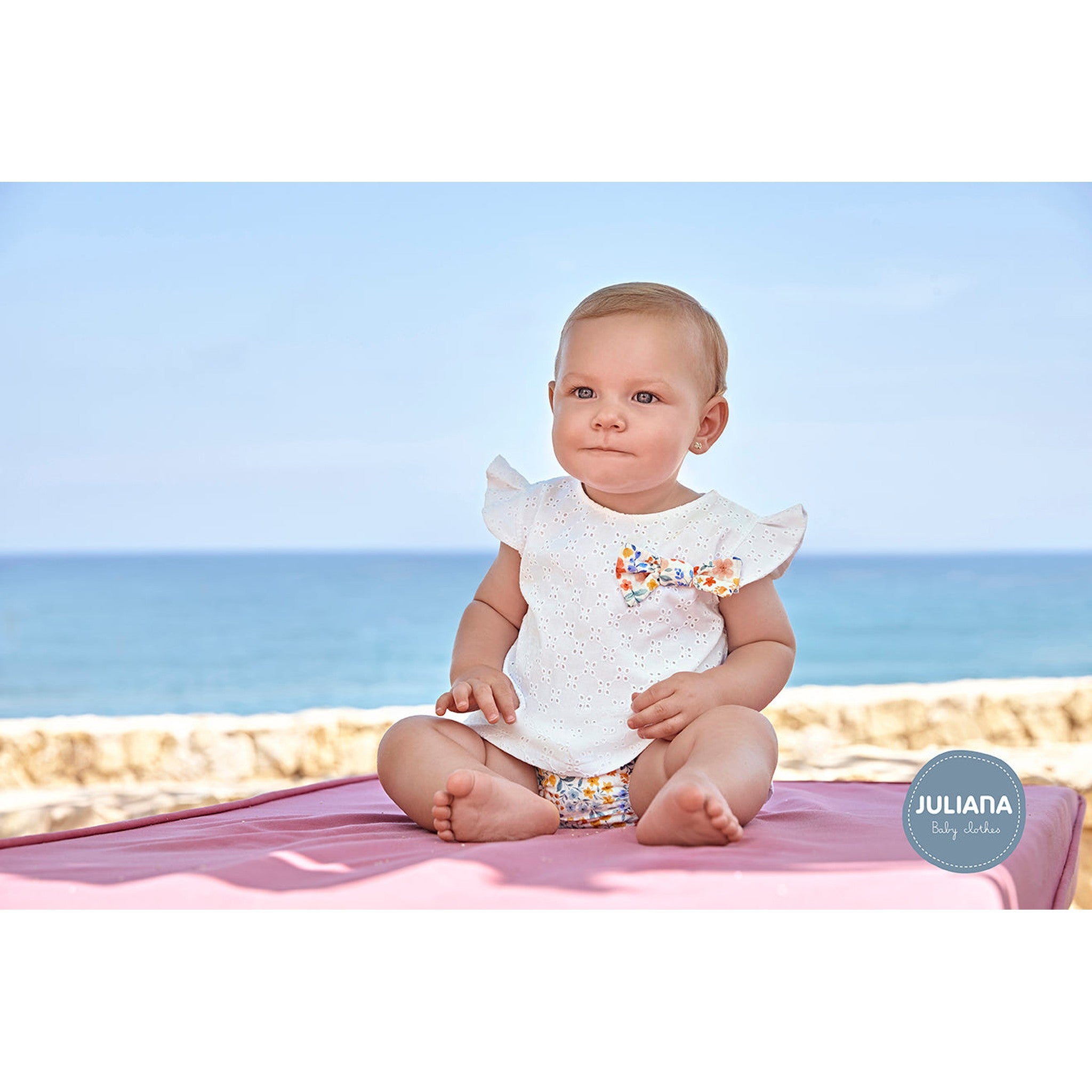 Poniente Eyelet Bloomer Set