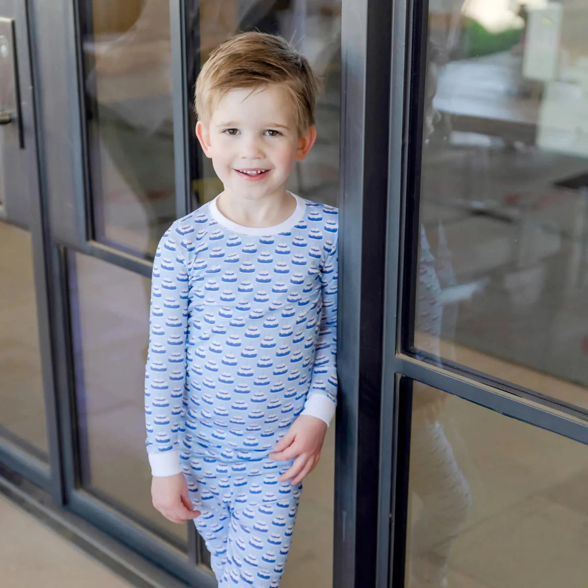 Grayson Boys' Pajama Pant Set - Birthday Cake Blue