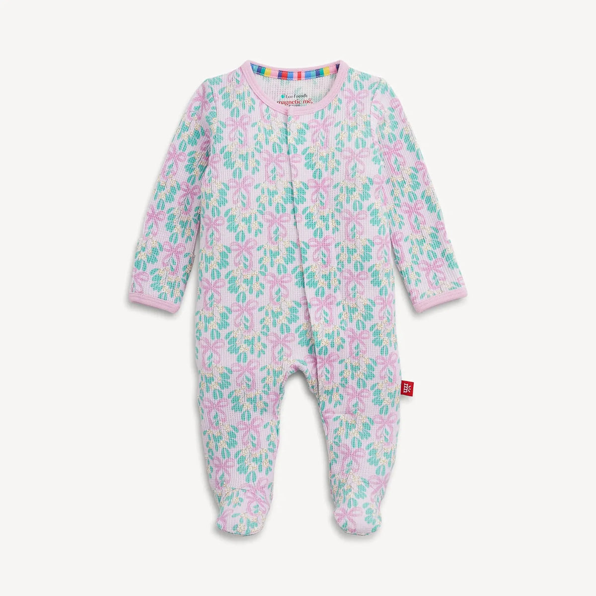 Mistle Bow Waffle Footie