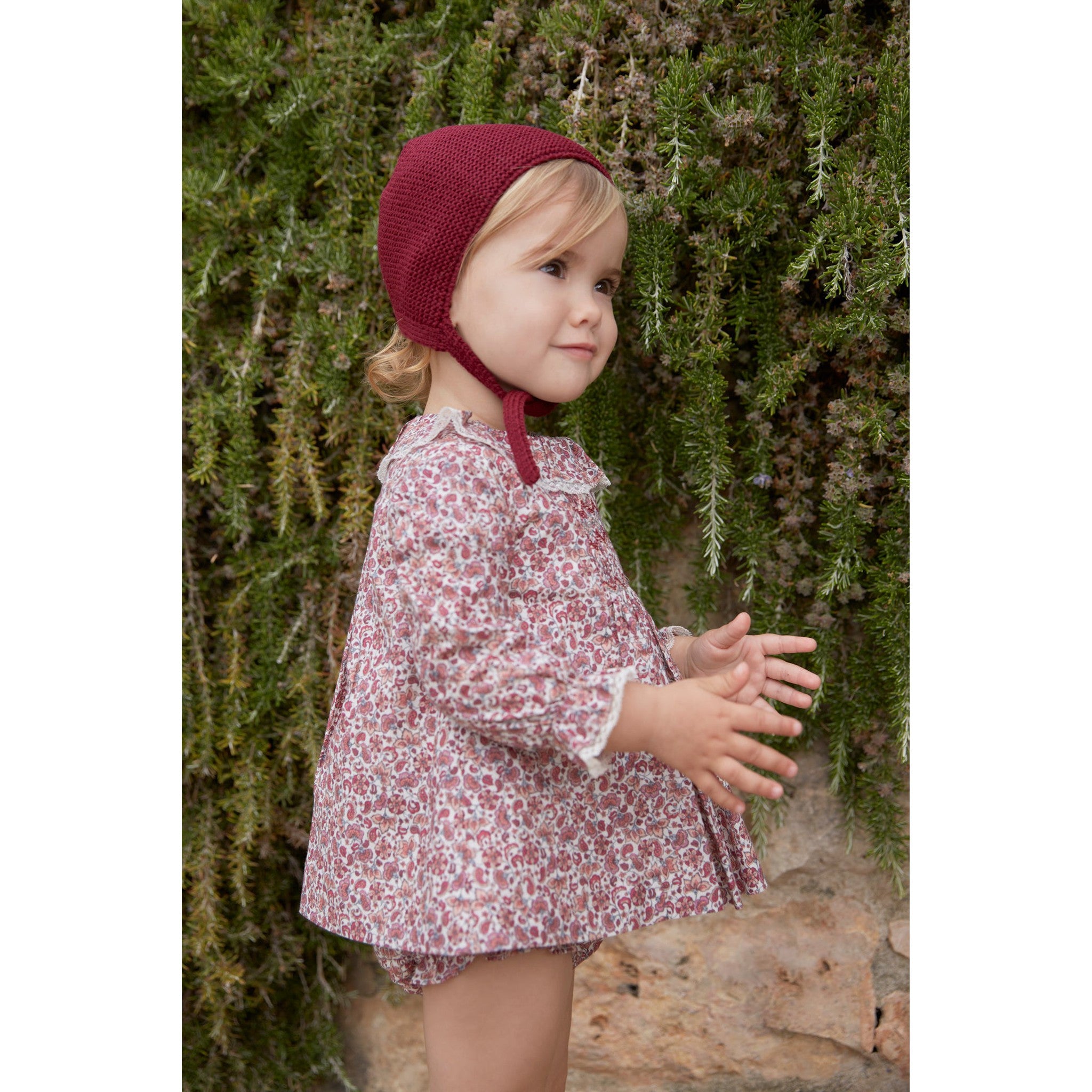 Bordeaux Hand Smocked Bloomer Set