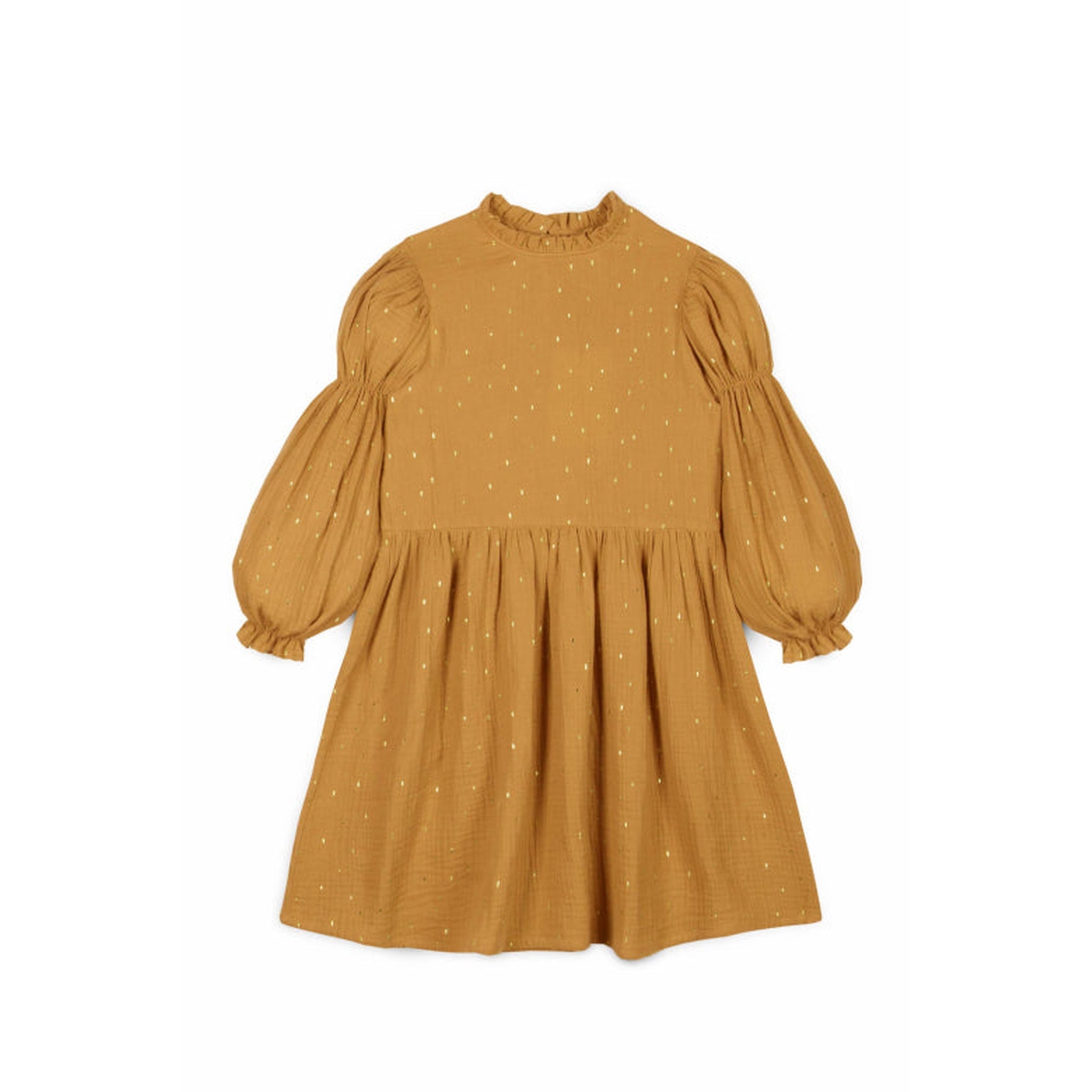 Emilie Muslin Dress - Mustard