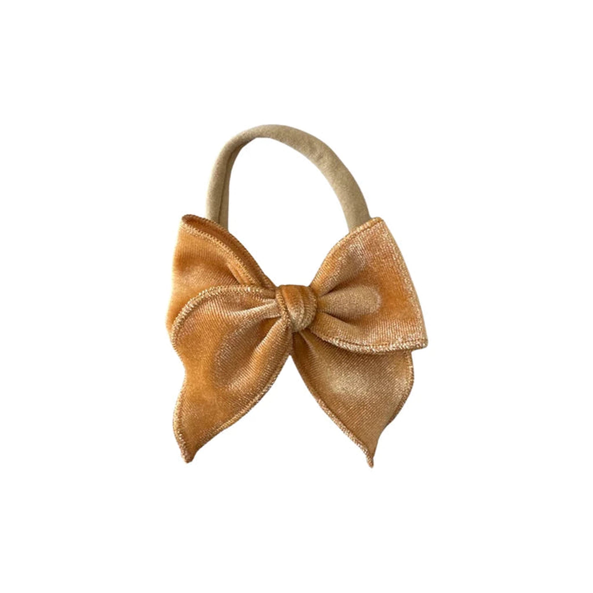 Velvet Fay Small Bow  Headband- Several Colors