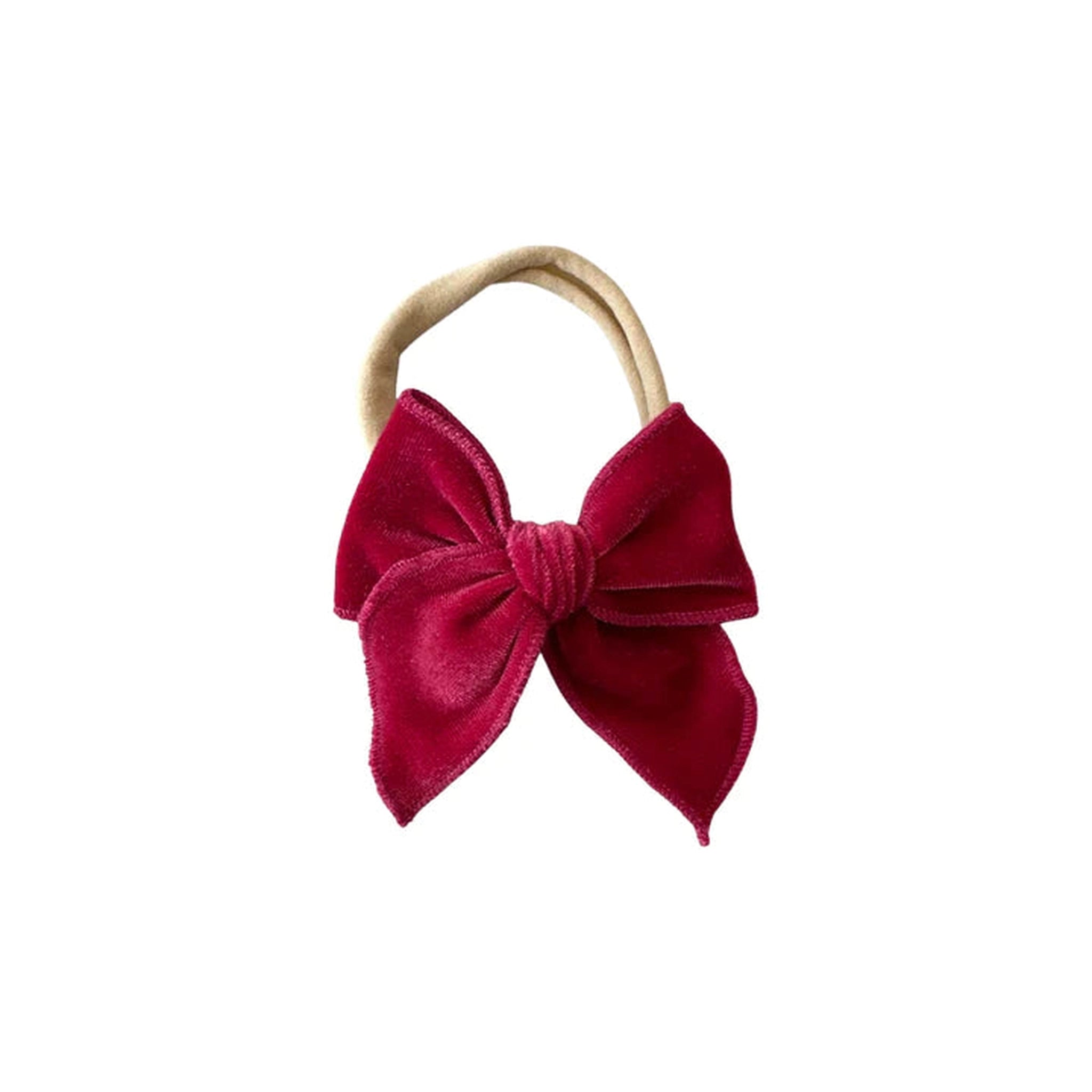 Velvet Fay Small Bow  Headband- Several Colors