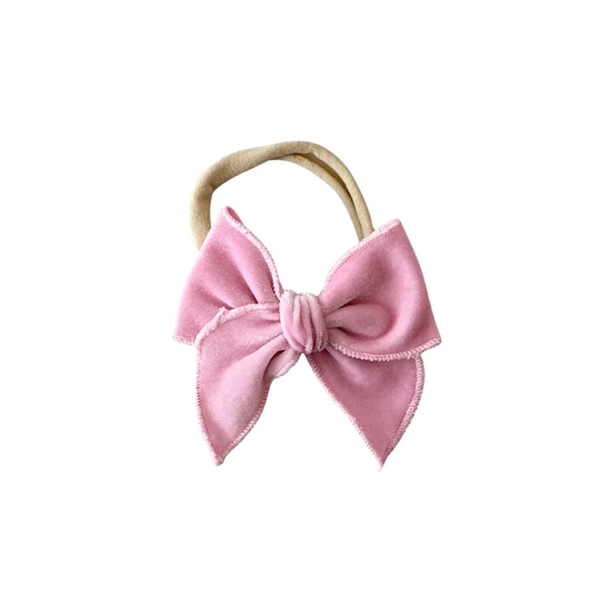 Velvet Fay Small Bow  Headband- Several Colors