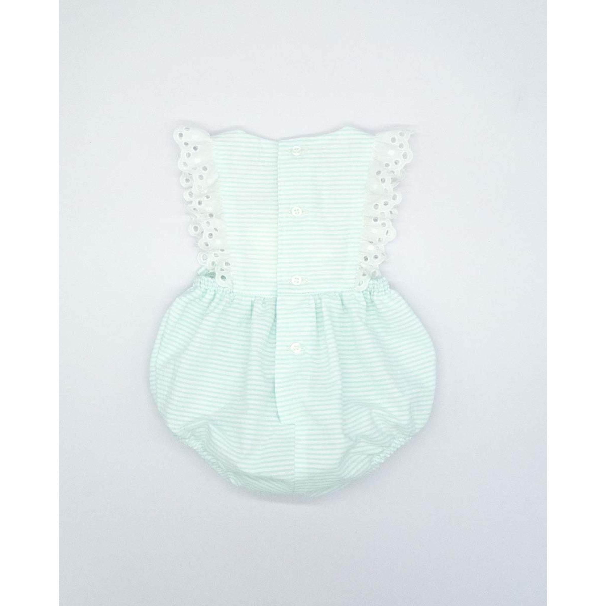 Turquoise Eyelet Romper