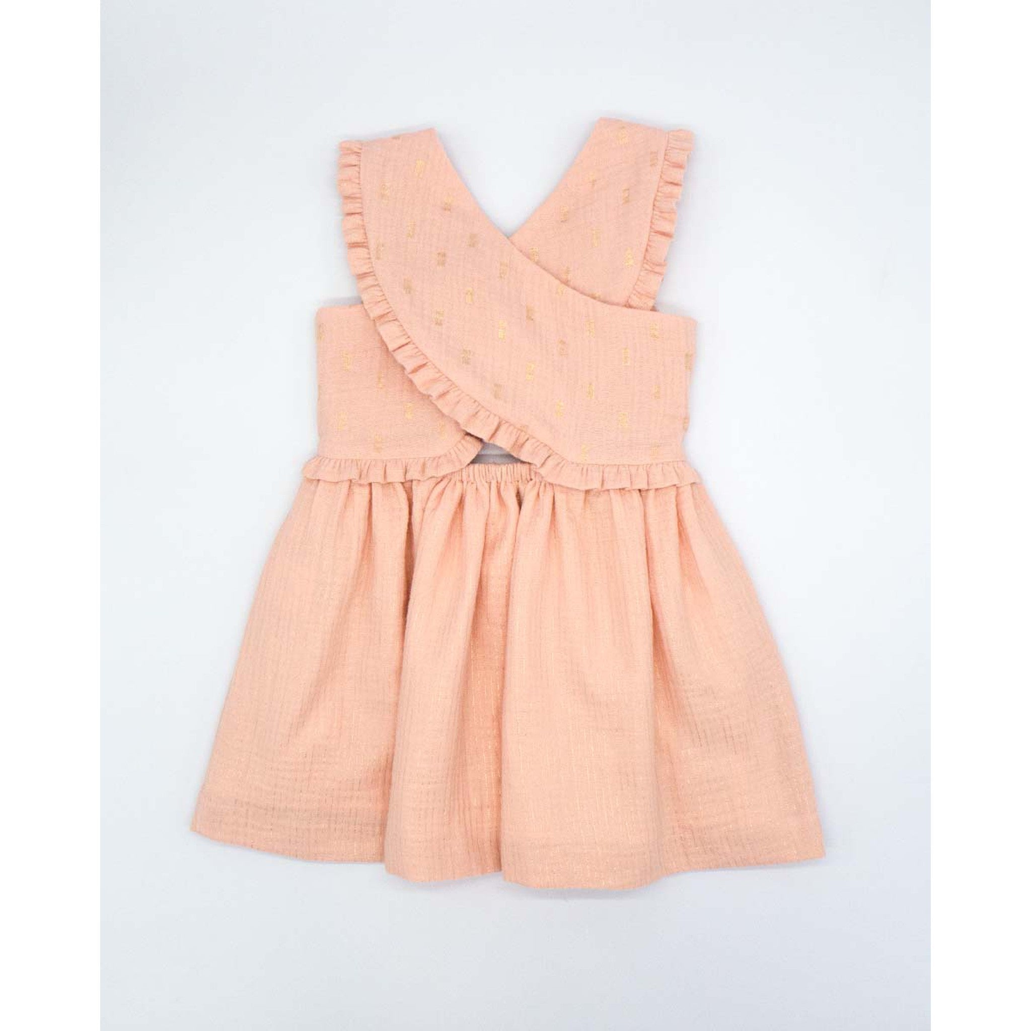 Coral Crossed Dress