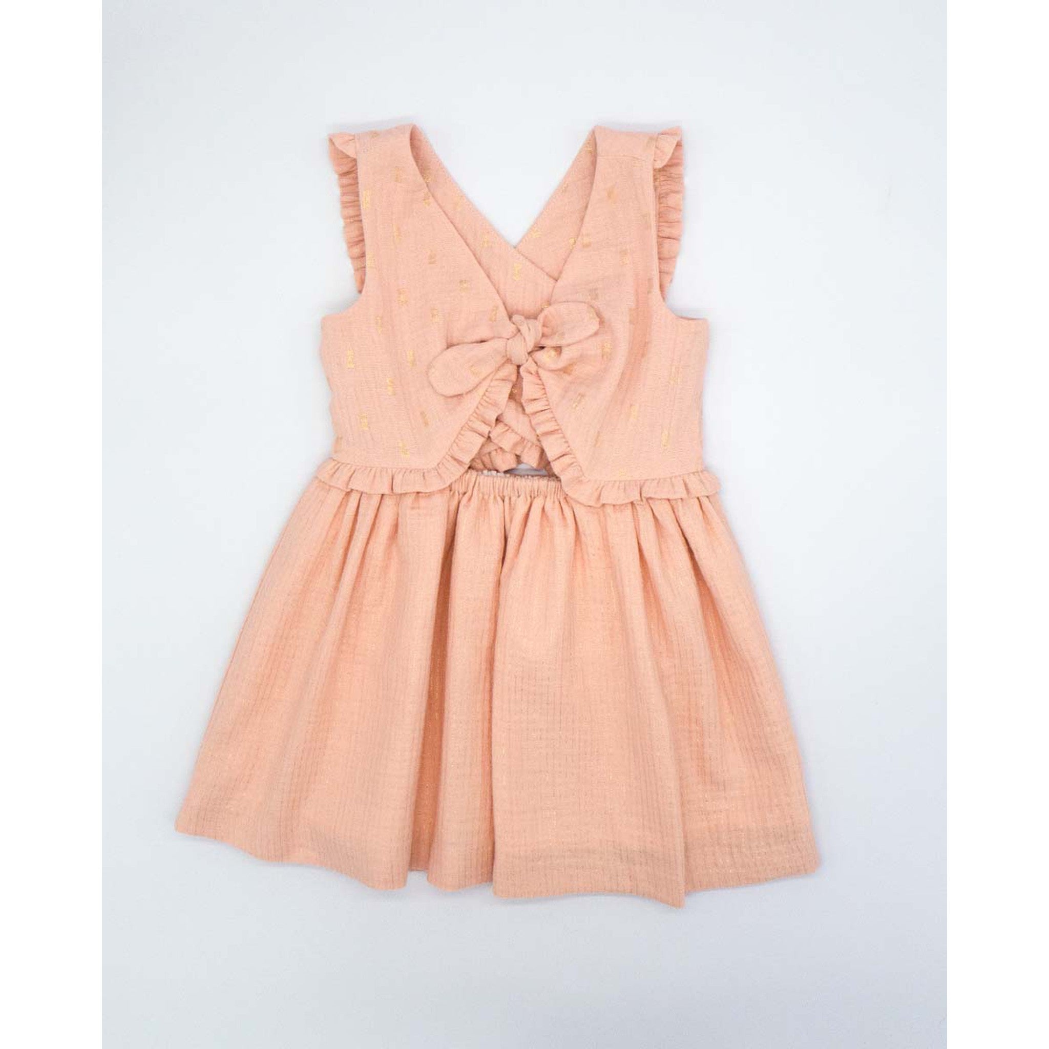Coral Crossed Dress