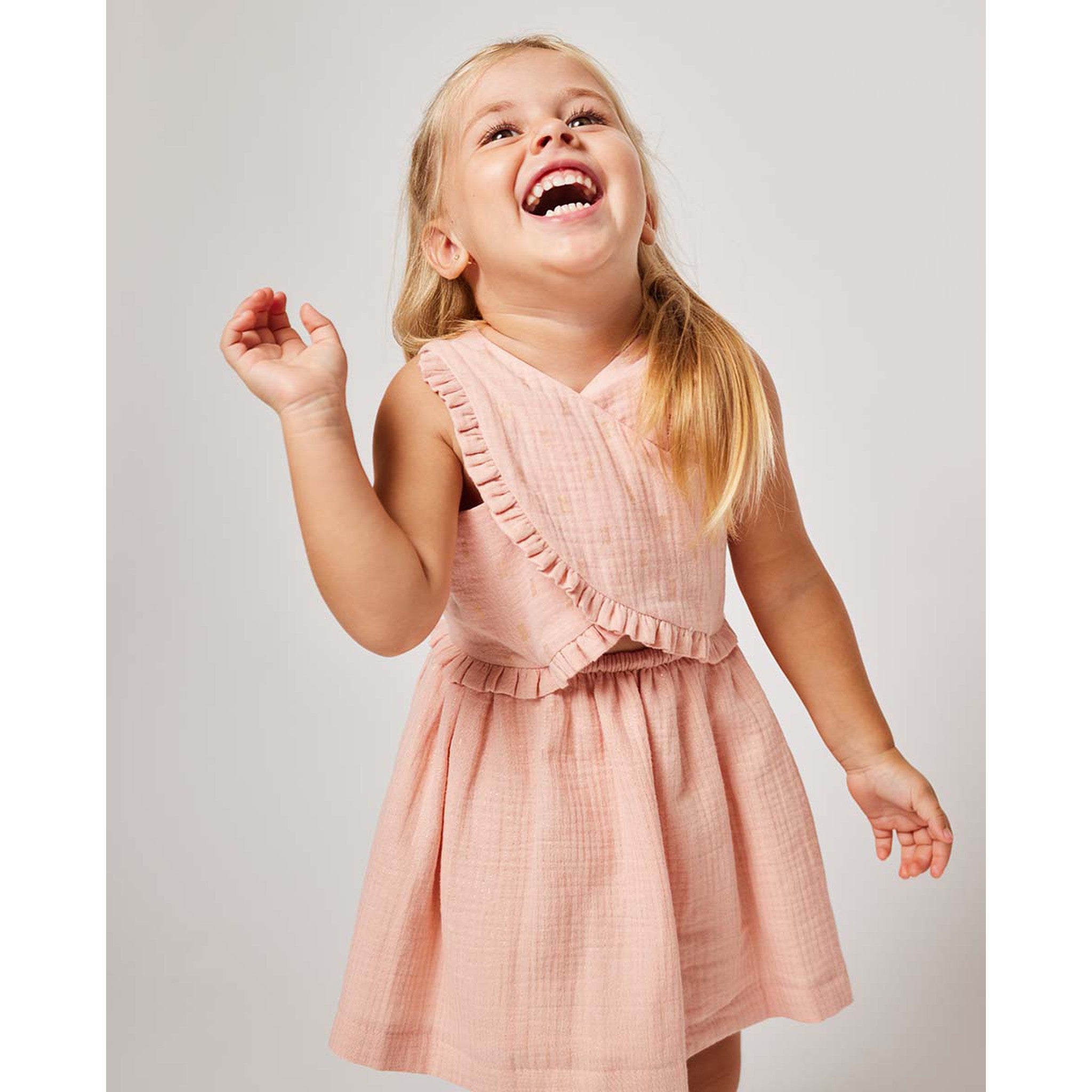 Coral Crossed Dress