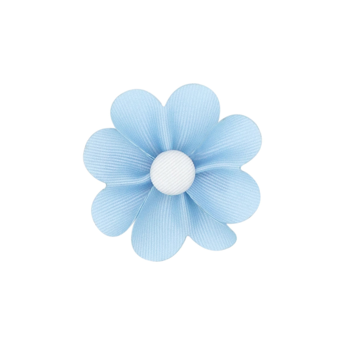Grosgrain Petal Flower Hair Clip with Button Center