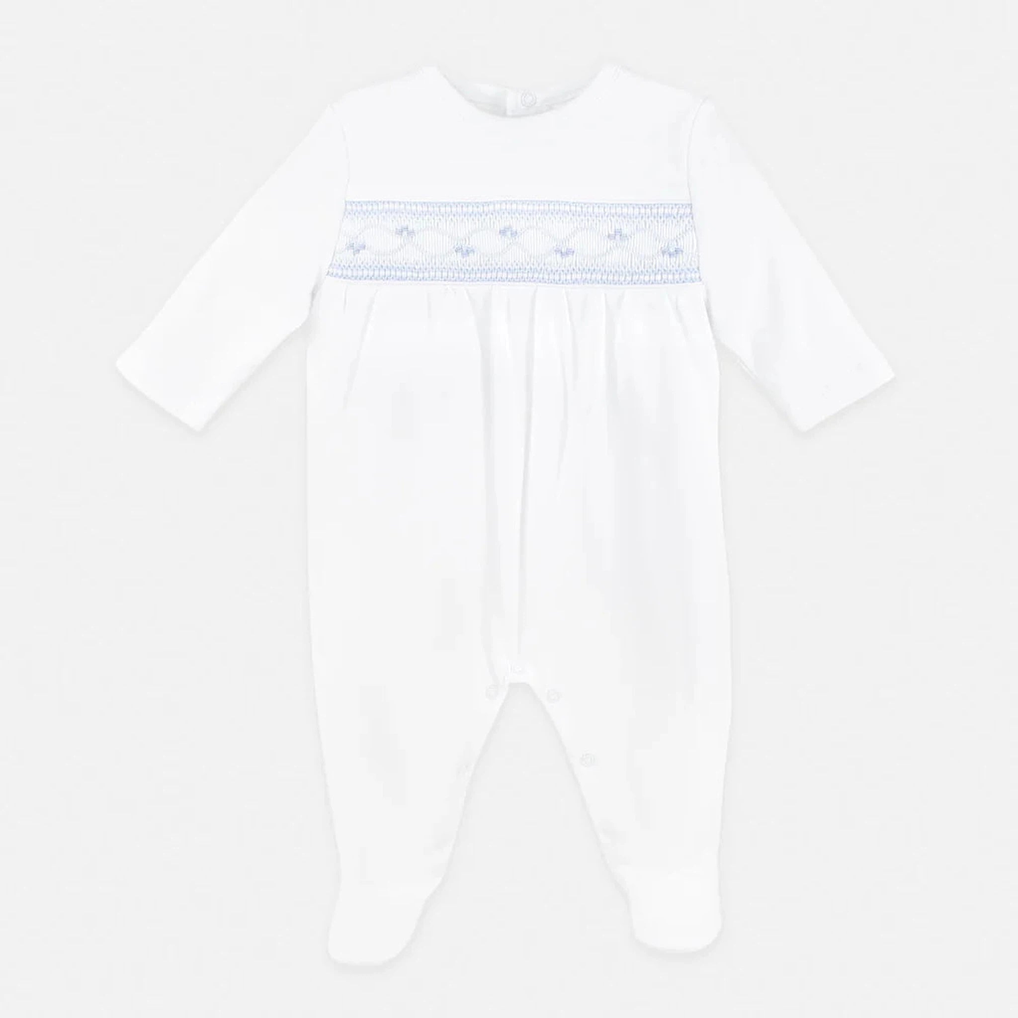 Smocked Cotton Seeds Footie