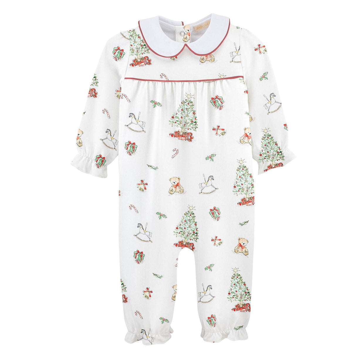 Pre Order - Boy Christmas Tree Pima Playsuit