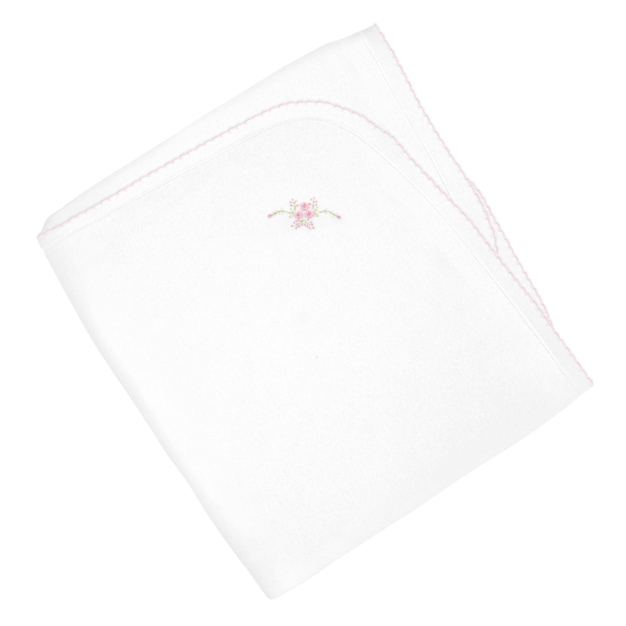 Little Blooming Embroidered Pima Blanket