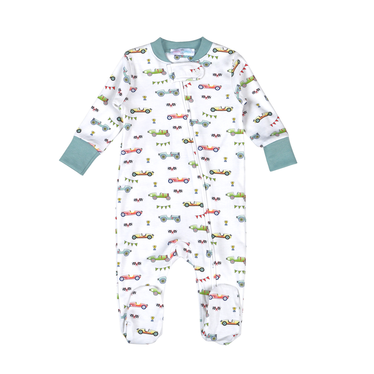 Racing Cars Zipper Footie