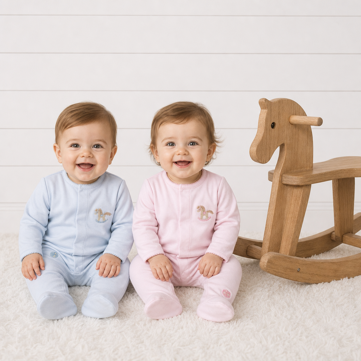 Rocking Horse Pima Footie